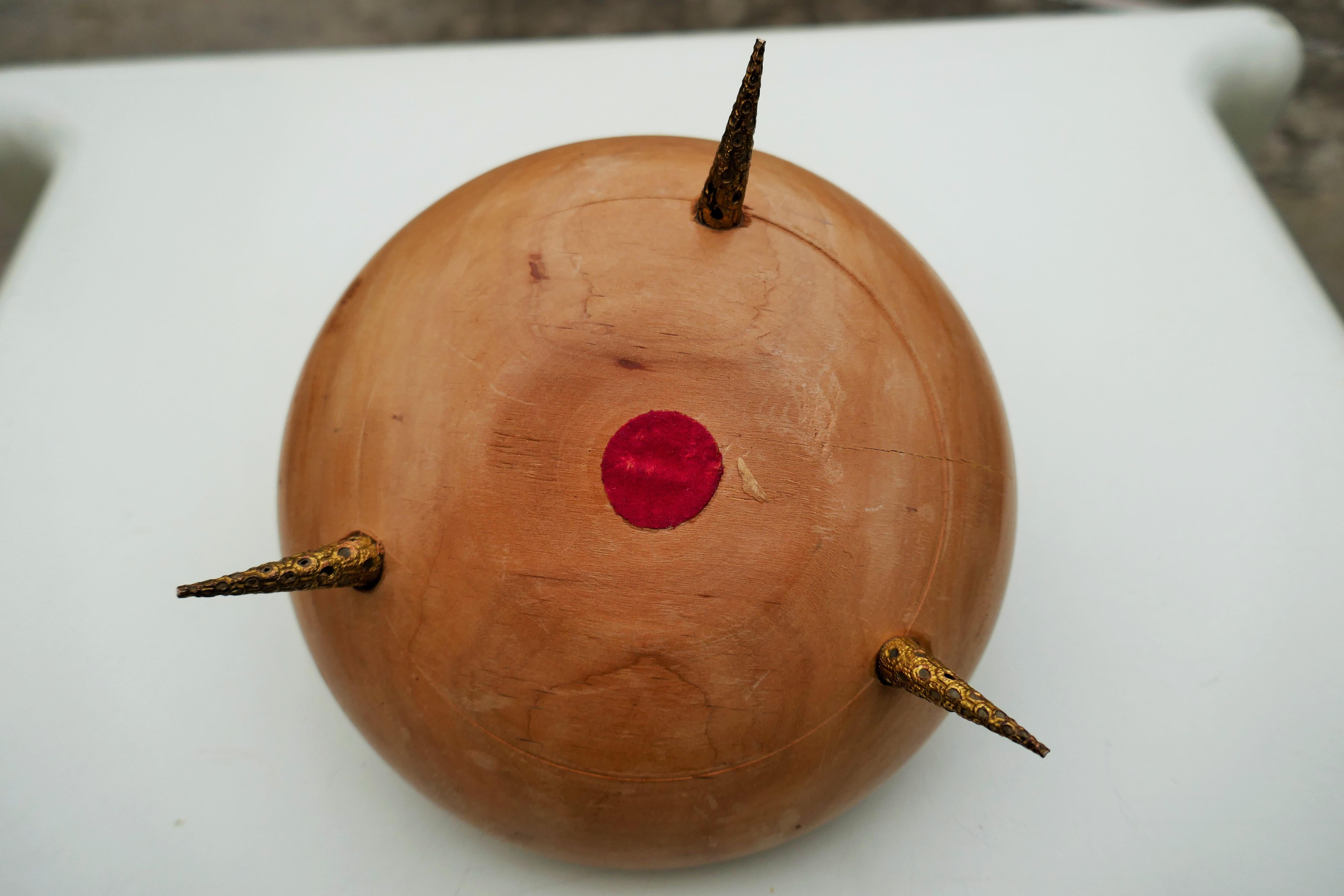 Ottone Scatola in legno possibile Art Decò in vendita