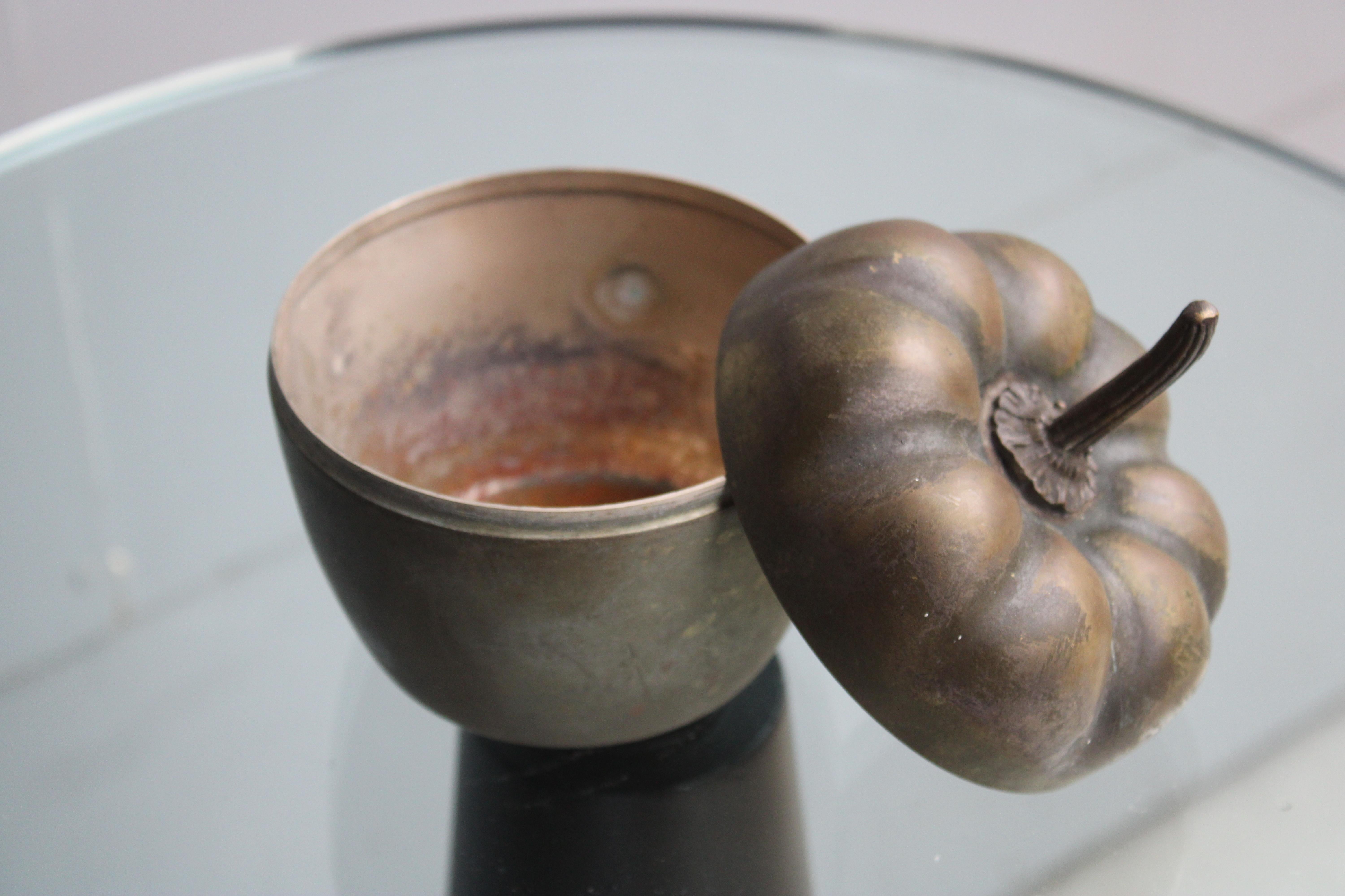 Mid-Century Modern scatola in metallo Zucca Italia Design du milieu du siècle dernier en vente