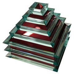 Caja de cristal y vidrio  "LAHSA" de Roberto Giulio Rida 