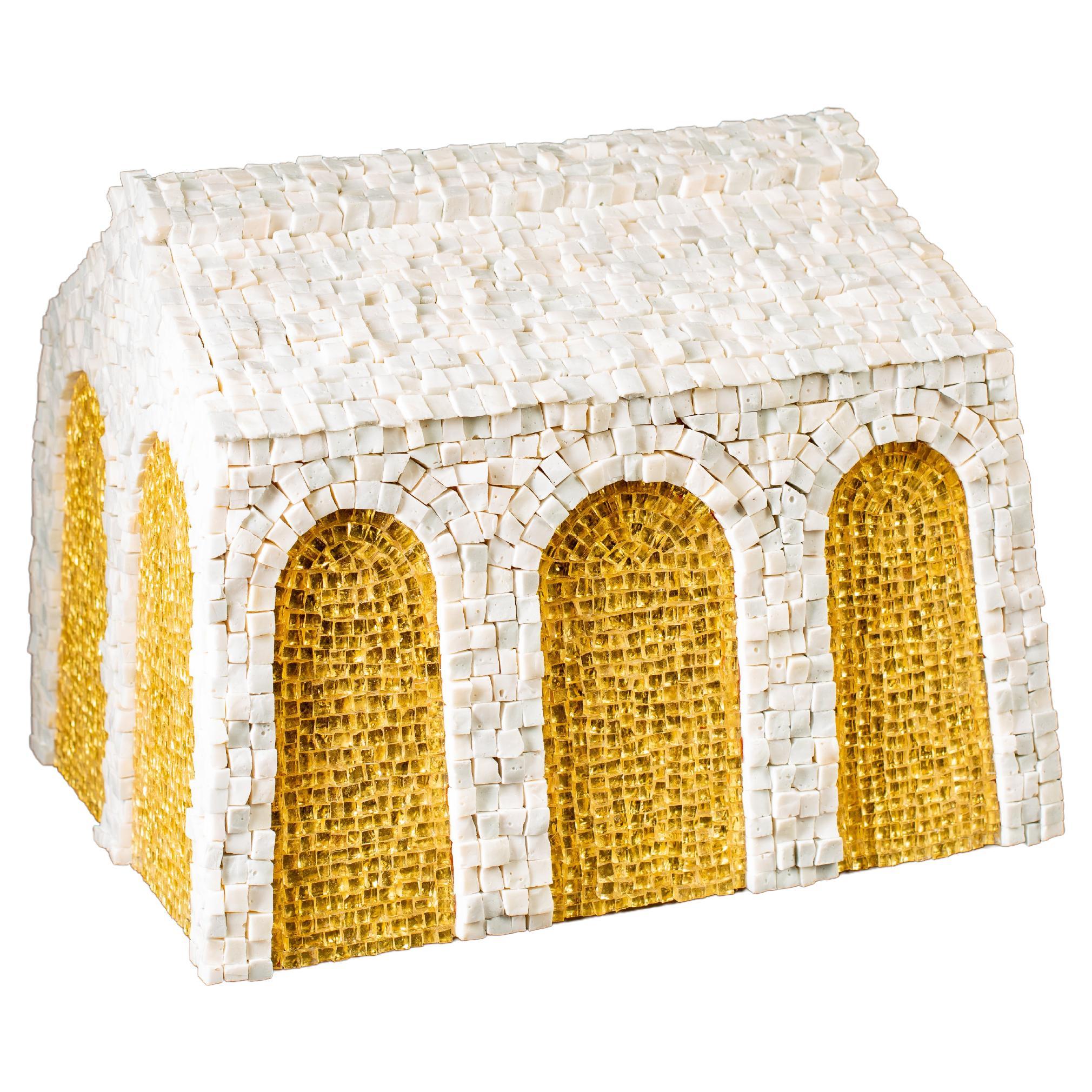 Mosaic box "ATTICUS" by Roberto Giulio Rida For Sale