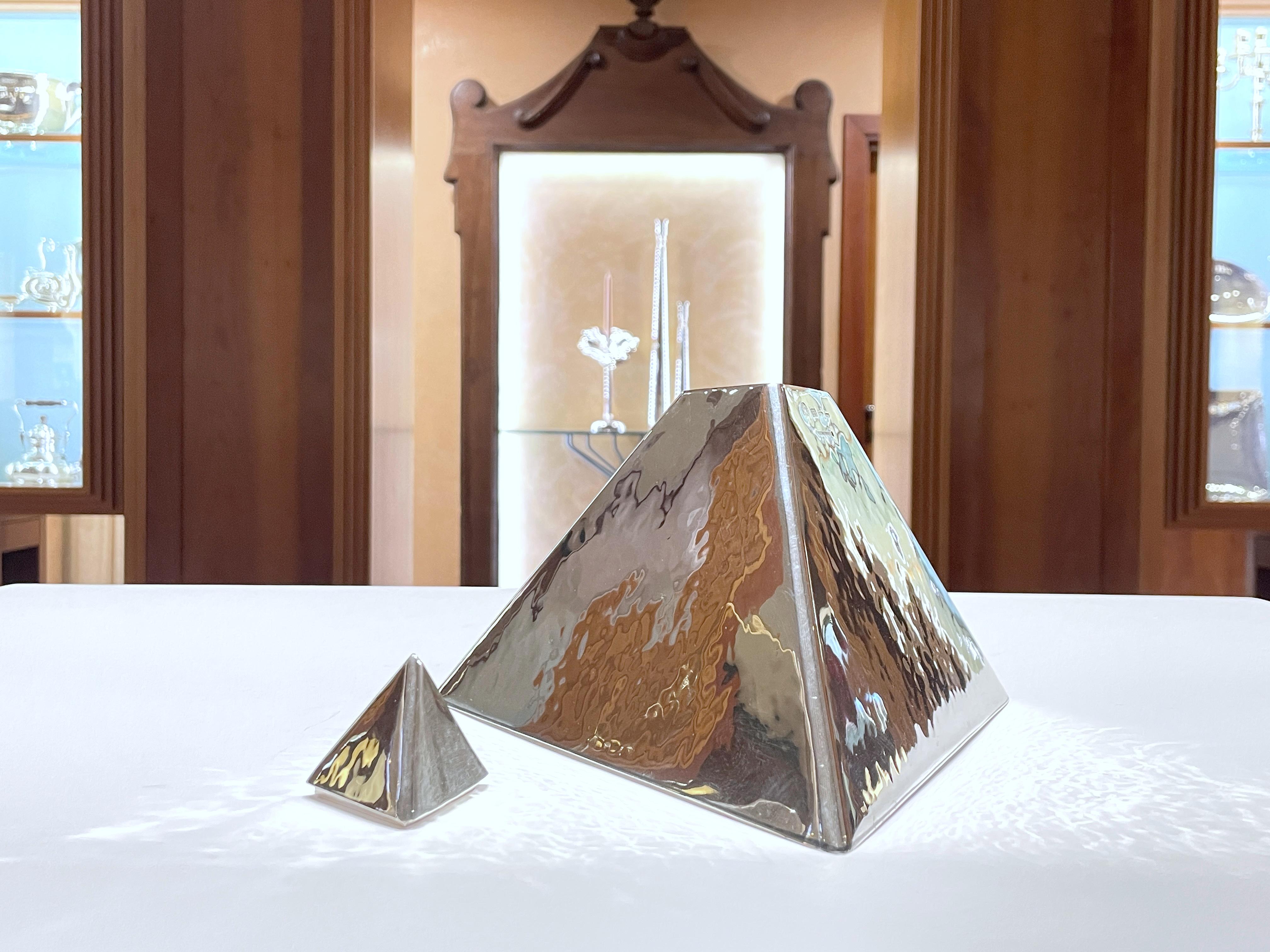 Brandimarte Sterling Silber 925 große Pyramide Box im Angebot 6