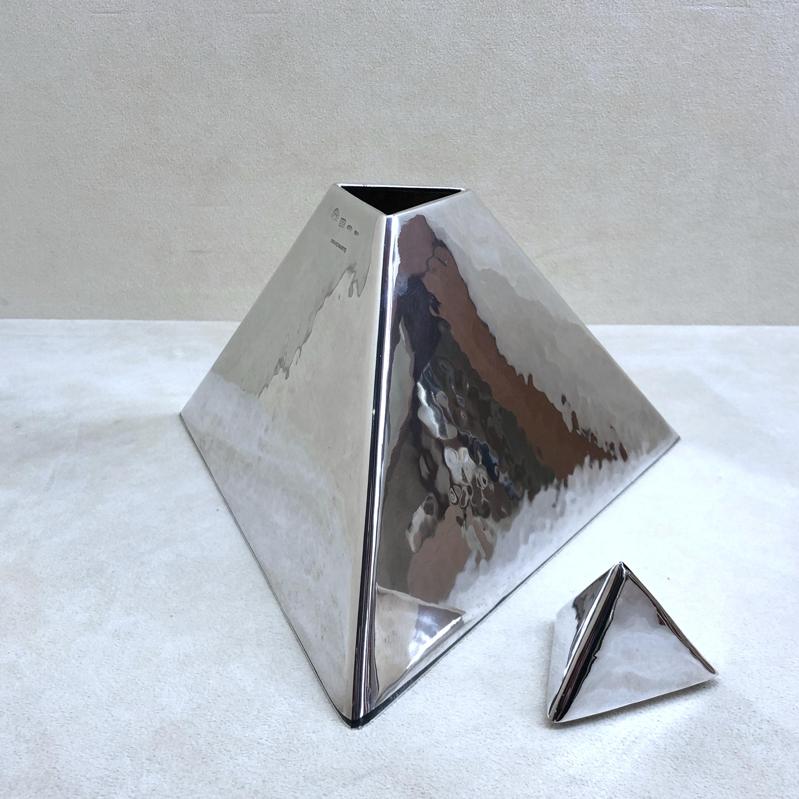 Brandimarte Sterling Silber 925 große Pyramide Box im Angebot 12