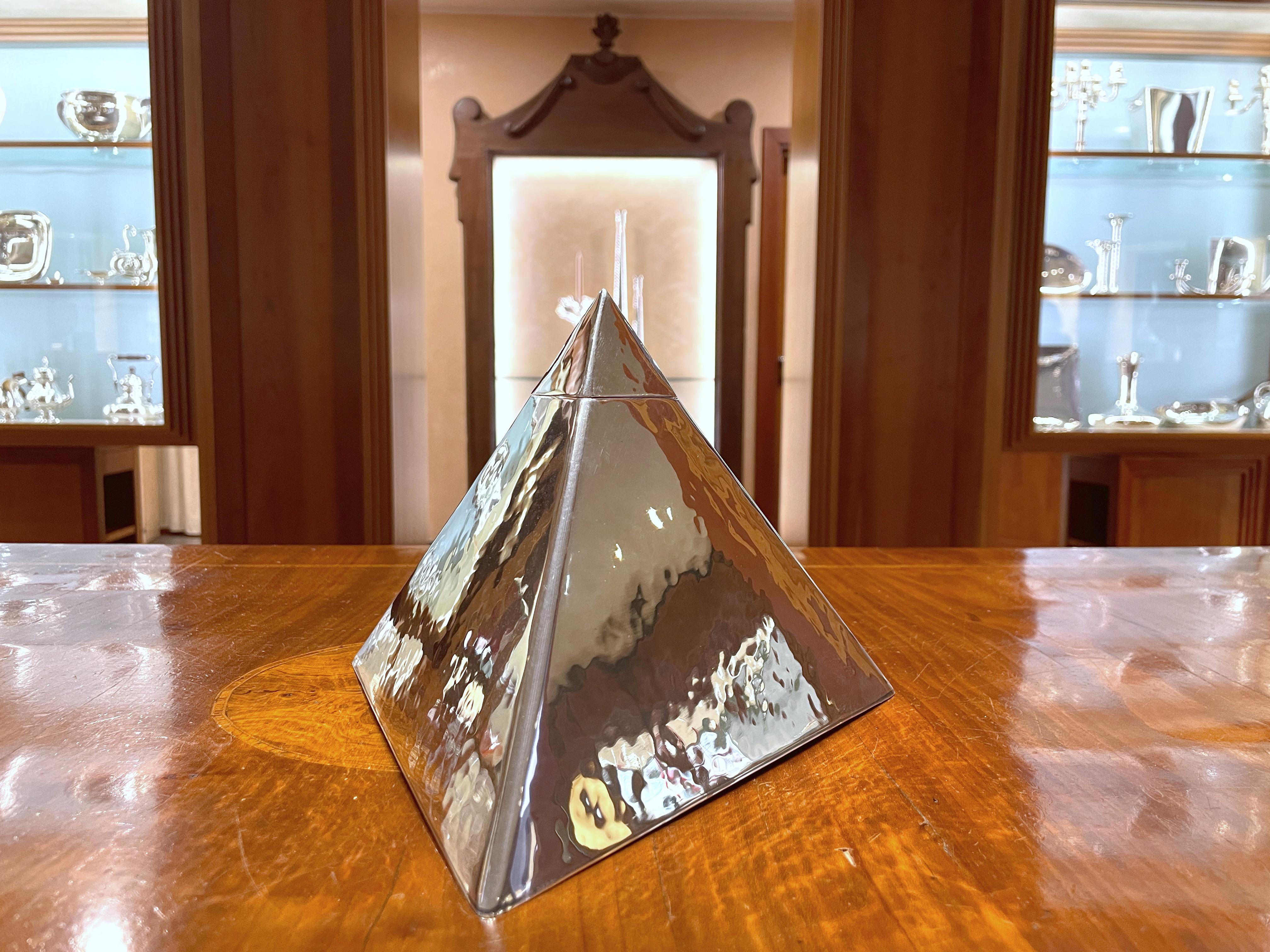 Brandimarte Sterling Silber 925 große Pyramide Box (Zeitgenössisch) im Angebot