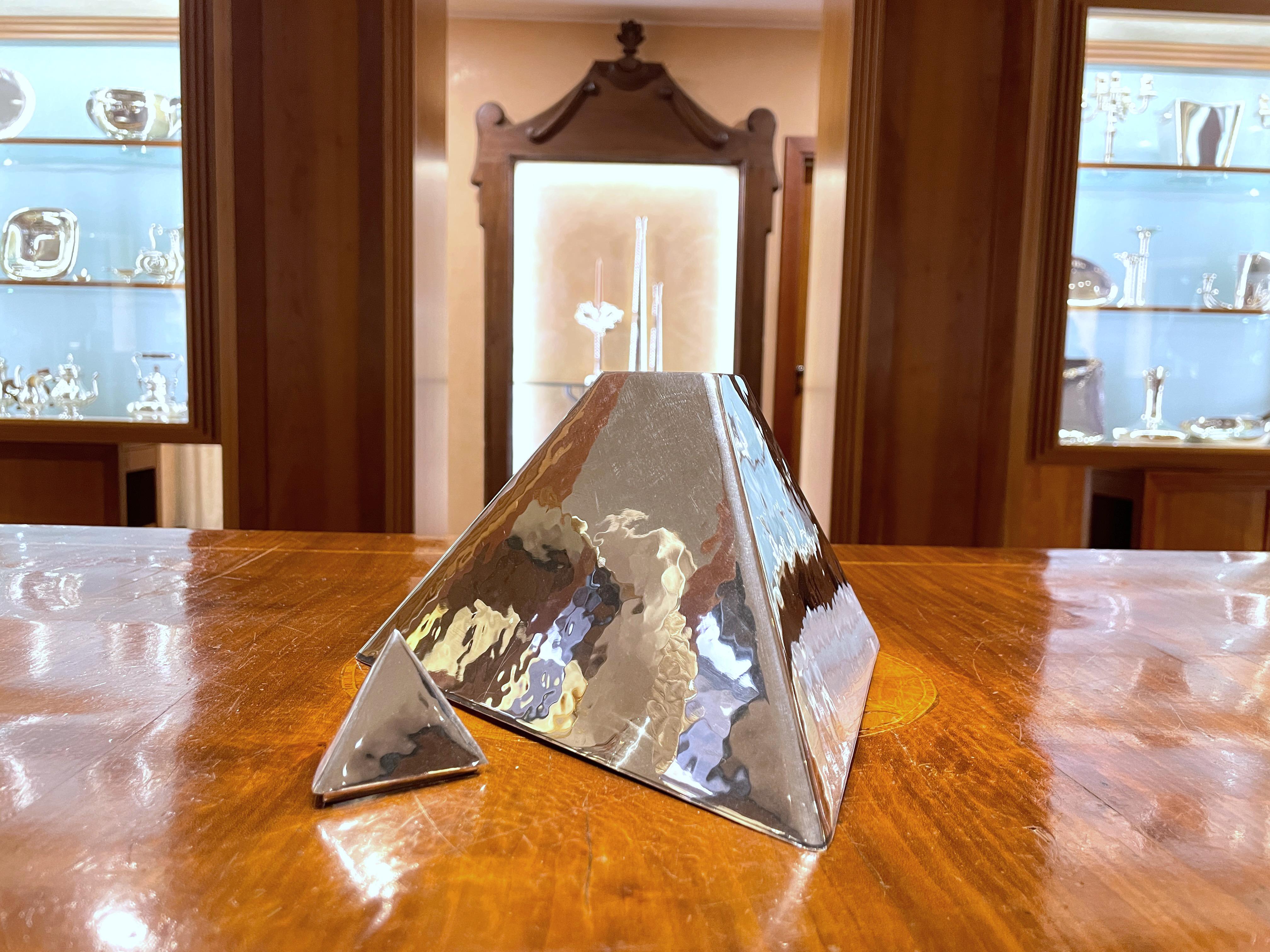 Brandimarte Sterling Silber 925 große Pyramide Box im Zustand „Neu“ im Angebot in Perugia, IT