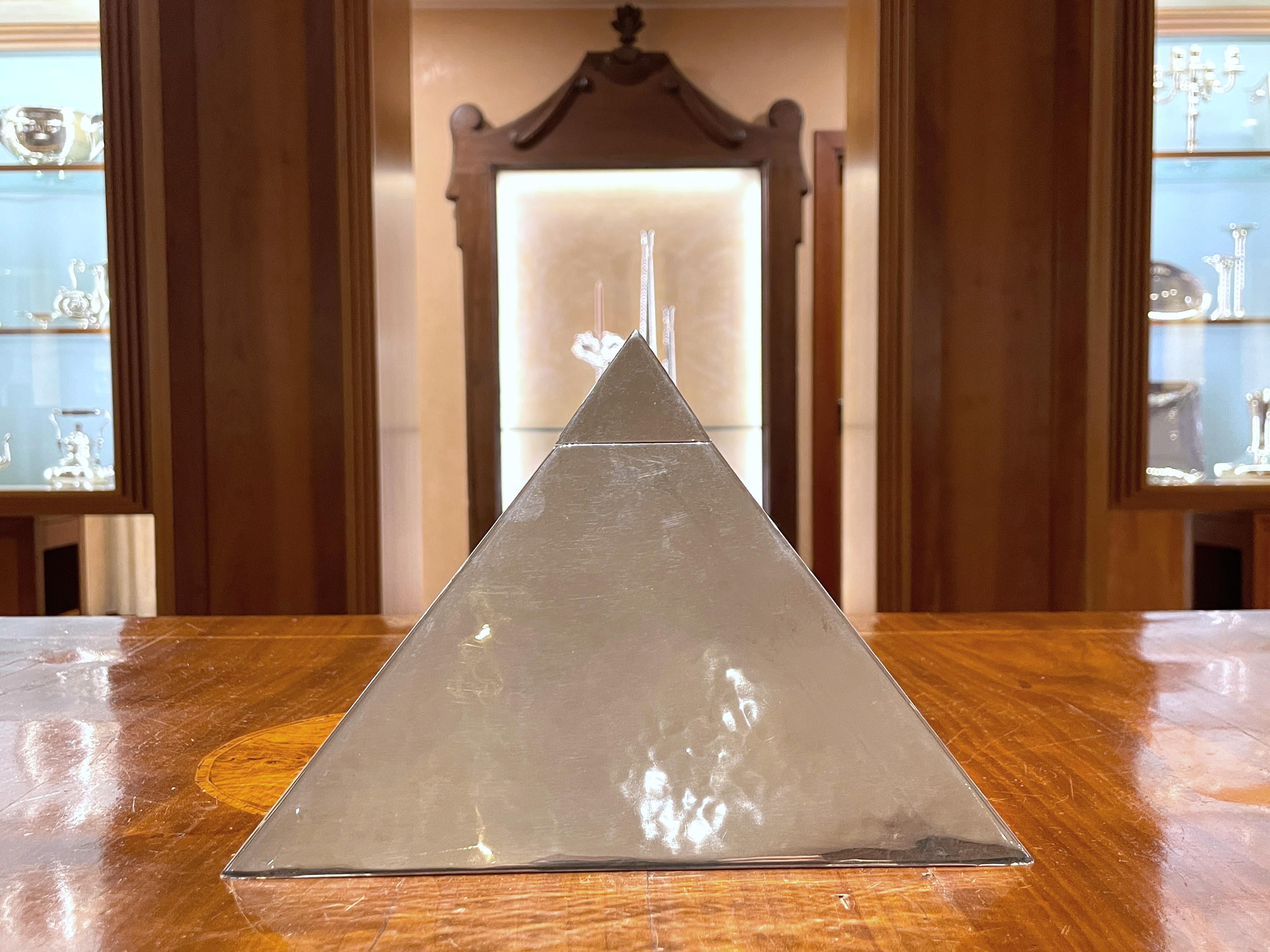 Brandimarte Sterling Silber 925 große Pyramide Box für Damen oder Herren im Angebot