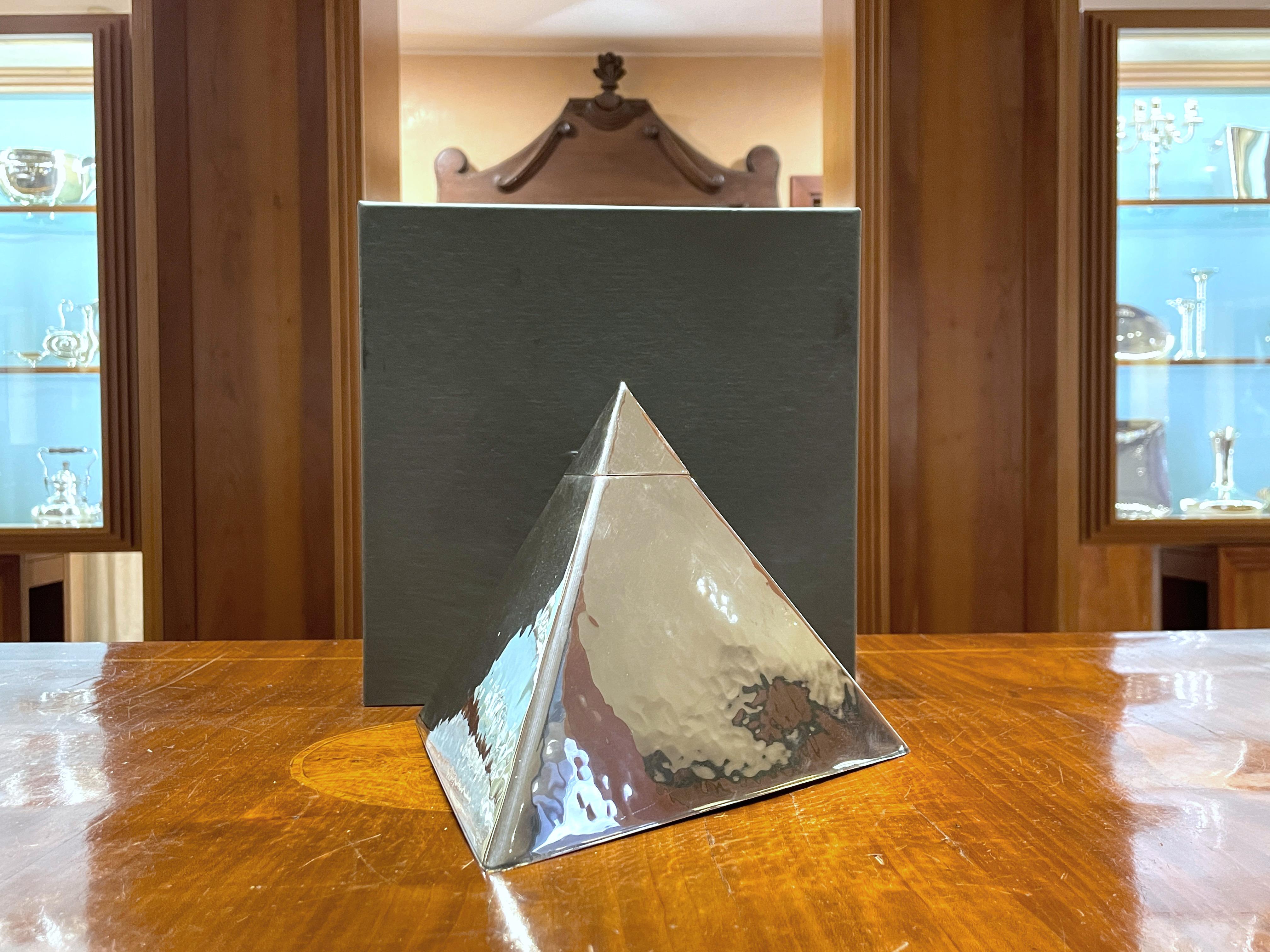 Brandimarte Sterling Silber 925 große Pyramide Box im Angebot 1