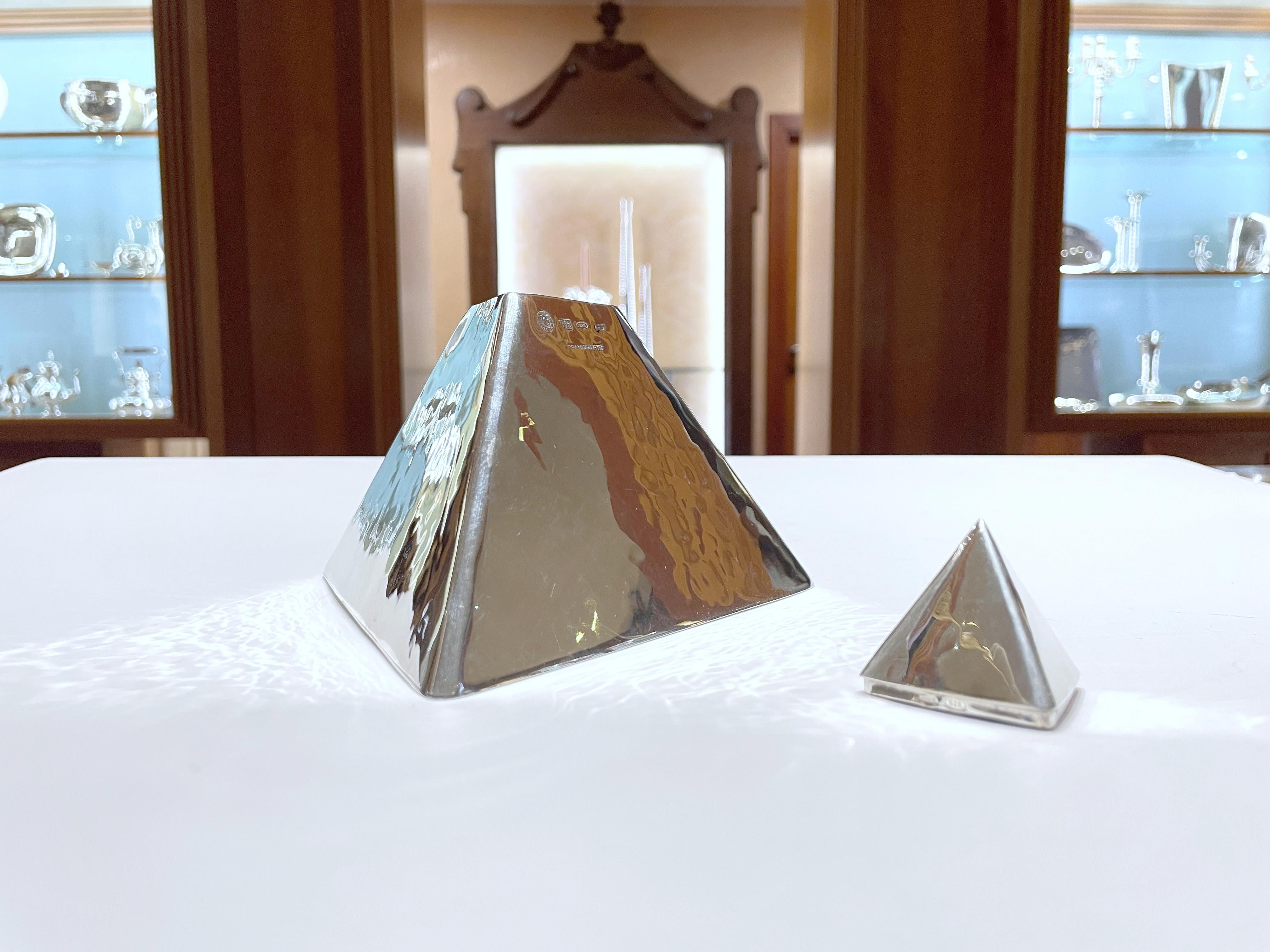 Brandimarte 925 Sterling Silber kleine Pyramide Box im Angebot 6