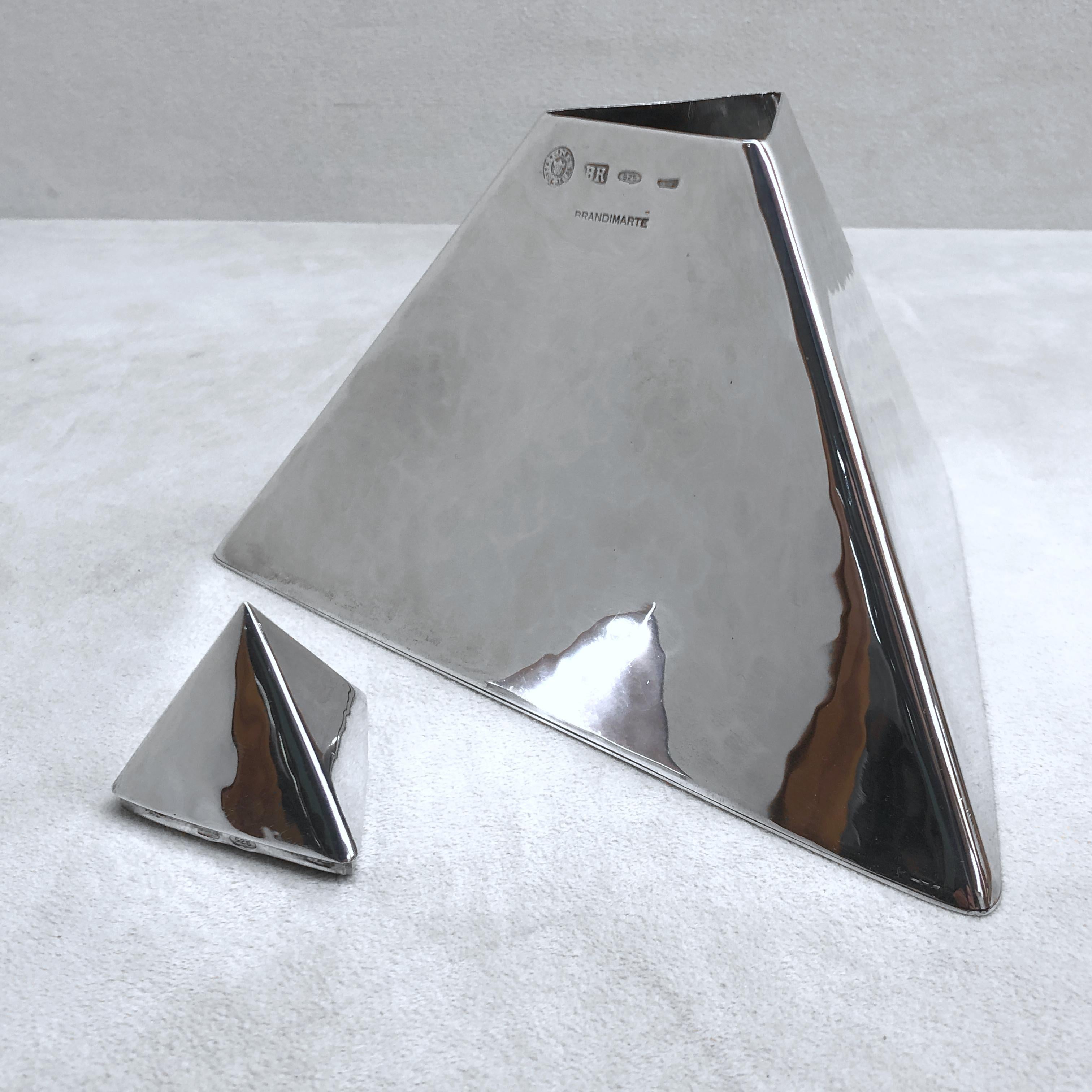Brandimarte 925 Sterling Silber kleine Pyramide Box im Angebot 11