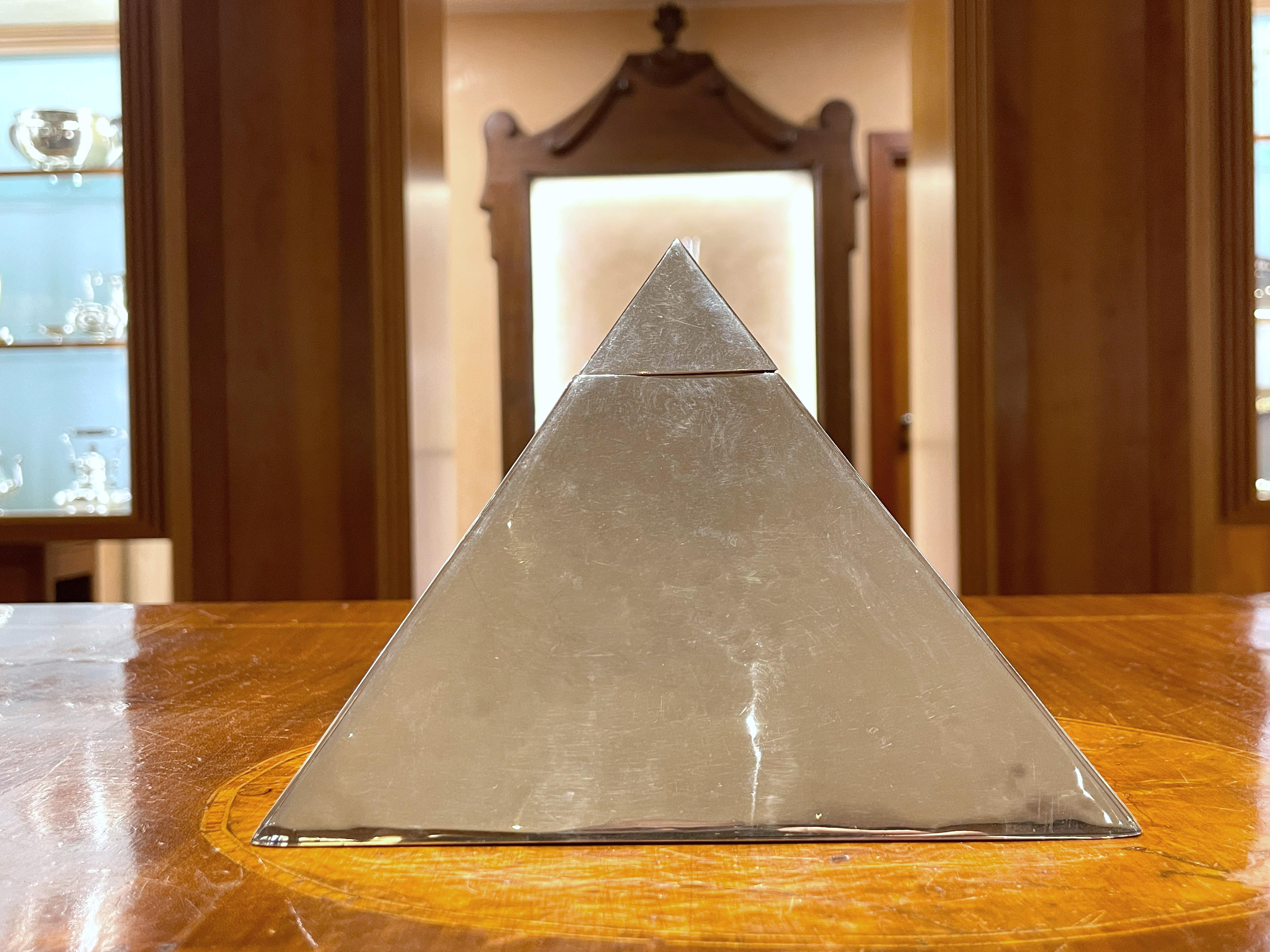 Brandimarte 925 Sterling Silber kleine Pyramide Box im Zustand „Neu“ im Angebot in Perugia, IT