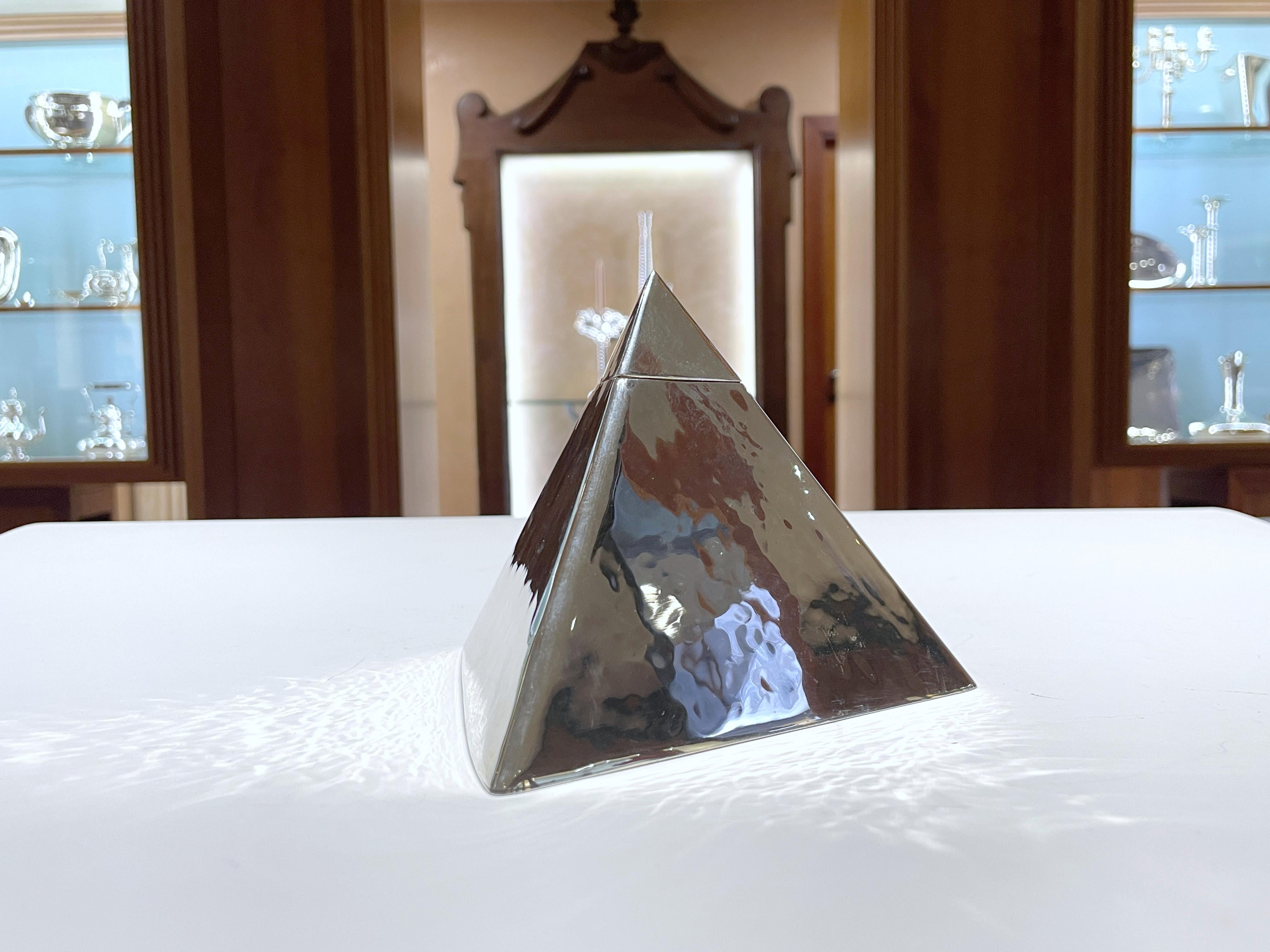 Brandimarte 925 Sterling Silber kleine Pyramide Box im Angebot 3