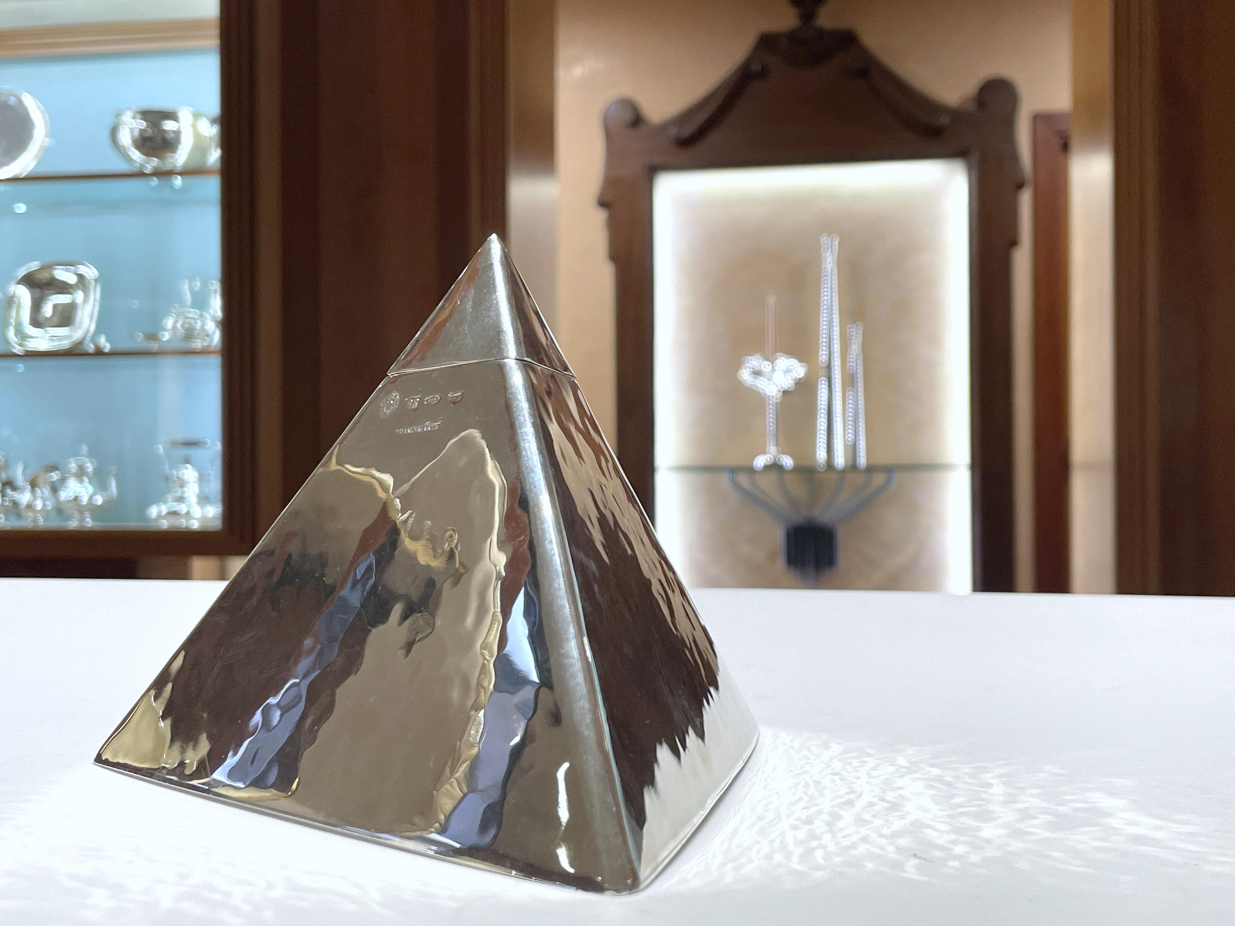 Brandimarte 925 Sterling Silber kleine Pyramide Box im Angebot 4
