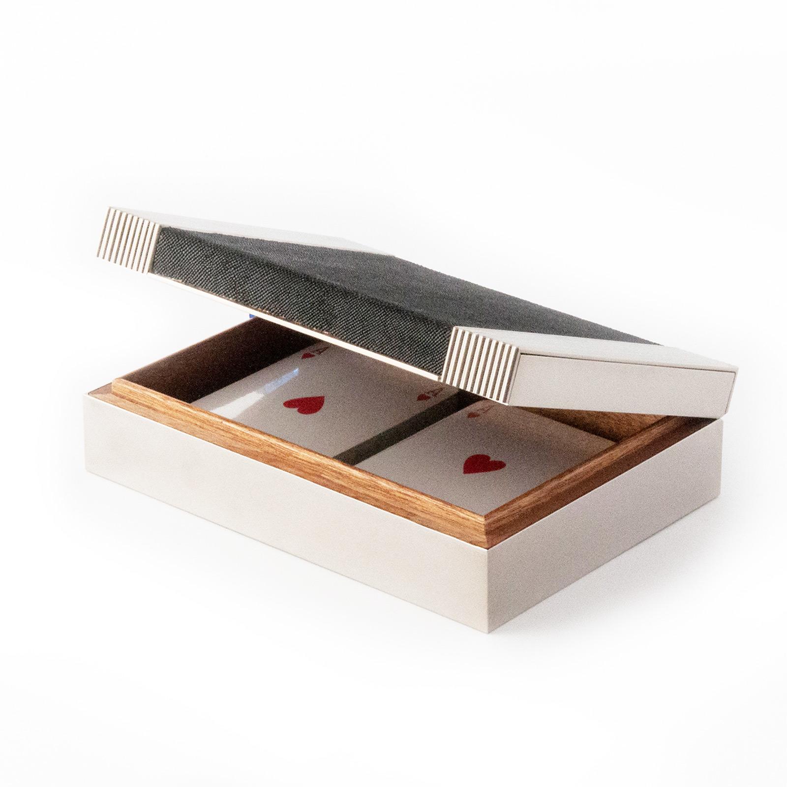JEWELLERY BOX  haifischleder schwarz modernes Design  (Italian) im Angebot