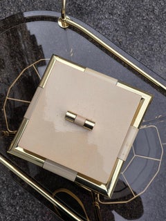 Bakelite and Brass Square Jewelry Box Design 1970 Da Silva