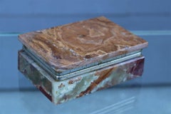Rechteckige Schmuckschatulle aus Onyx Italien 1950er Jahre