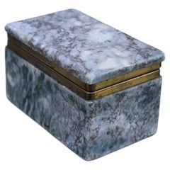 Scatola rettangolare Portagioie in Marmo grigio 1960 Italia