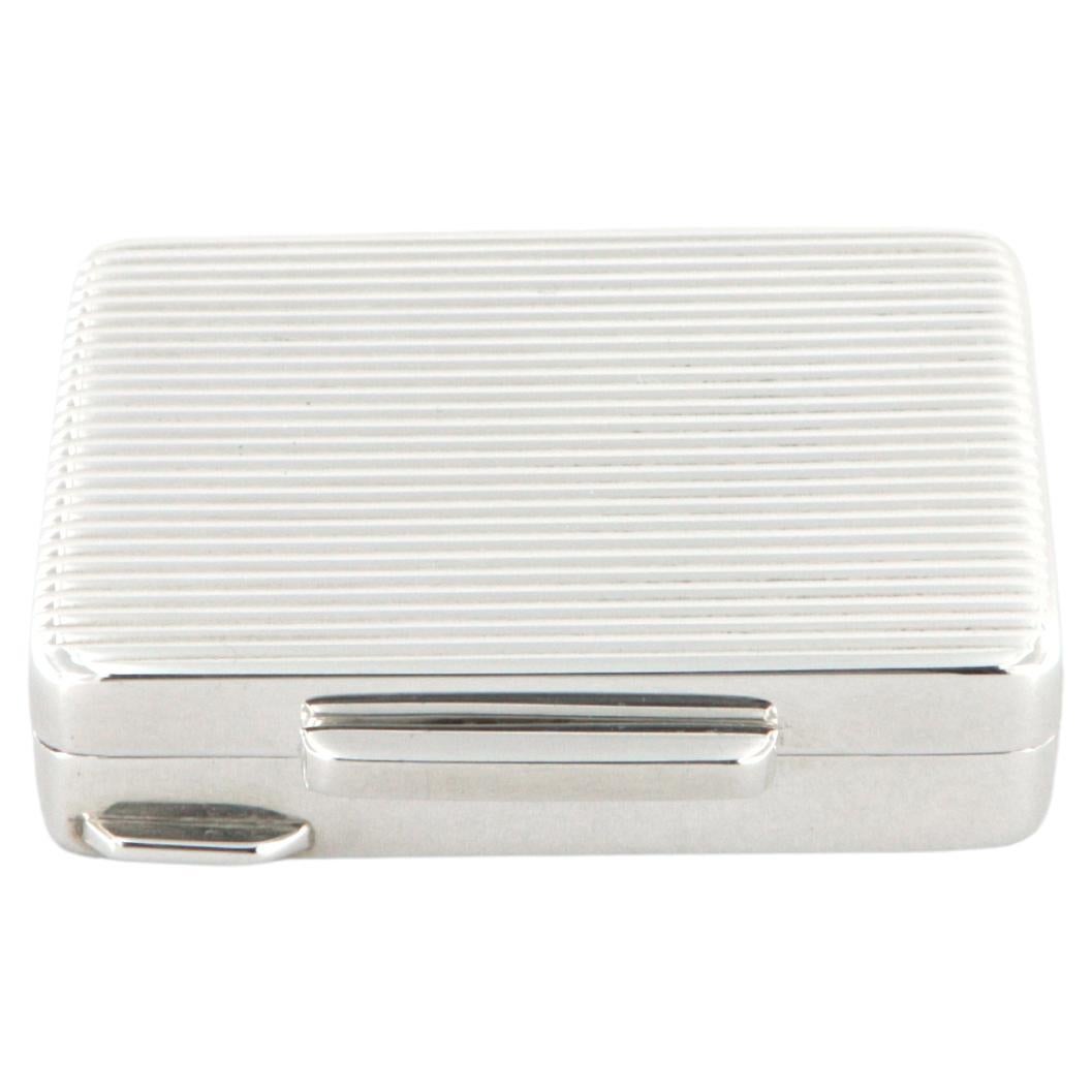 Caja para sellos de bolsillo de plata de ley 925