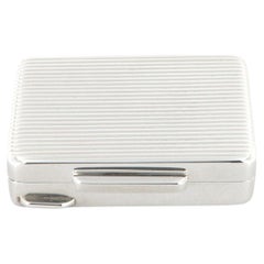 Caja para sellos de bolsillo de plata de ley 925
