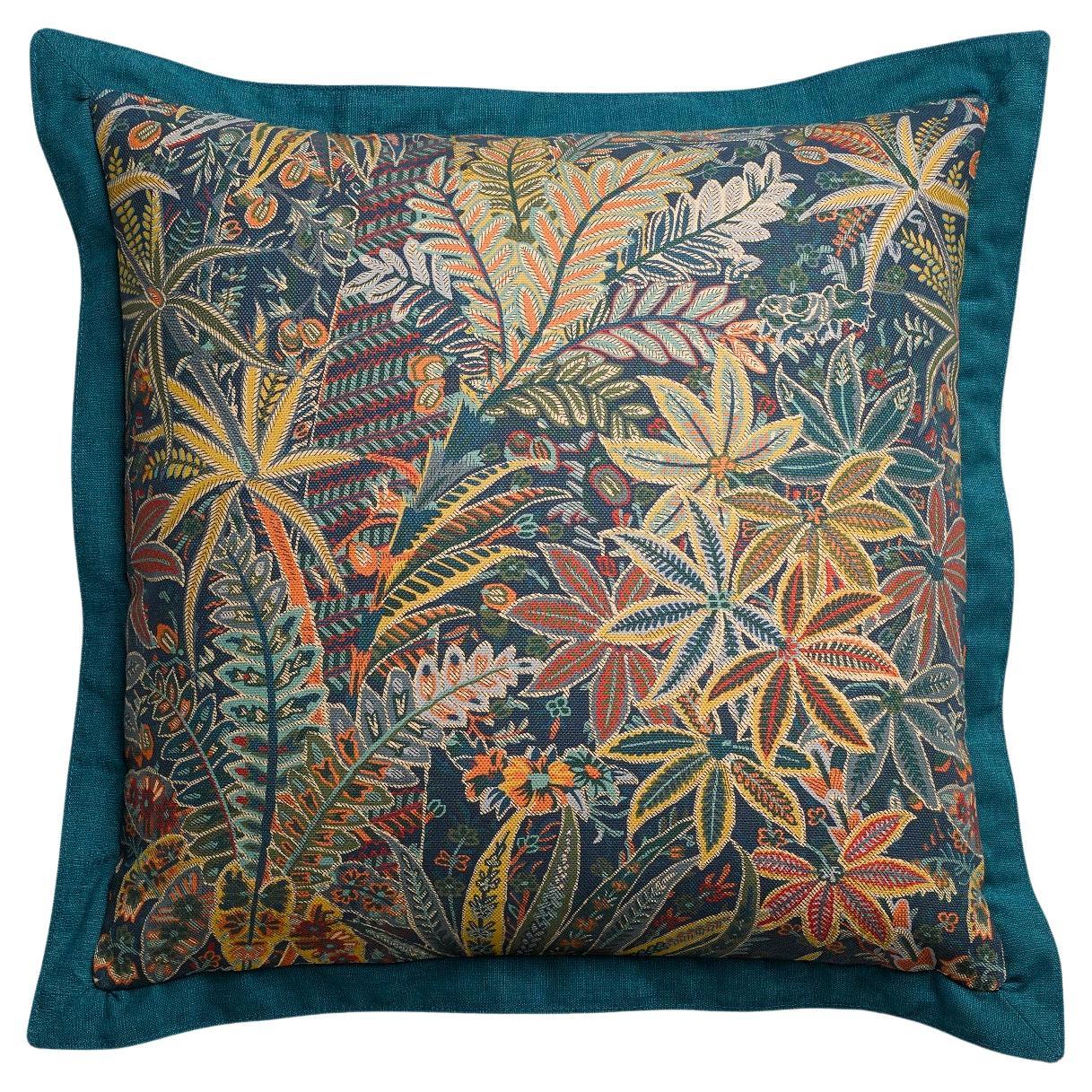 Scatter Cushion in Liberty Persian Voyage Amersham Linen from Modern Collector For Sale