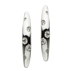 Scatter Diamond Hoop Earrings
