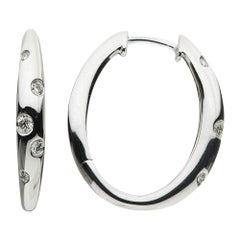 Scatter Diamond Hoop Earrings