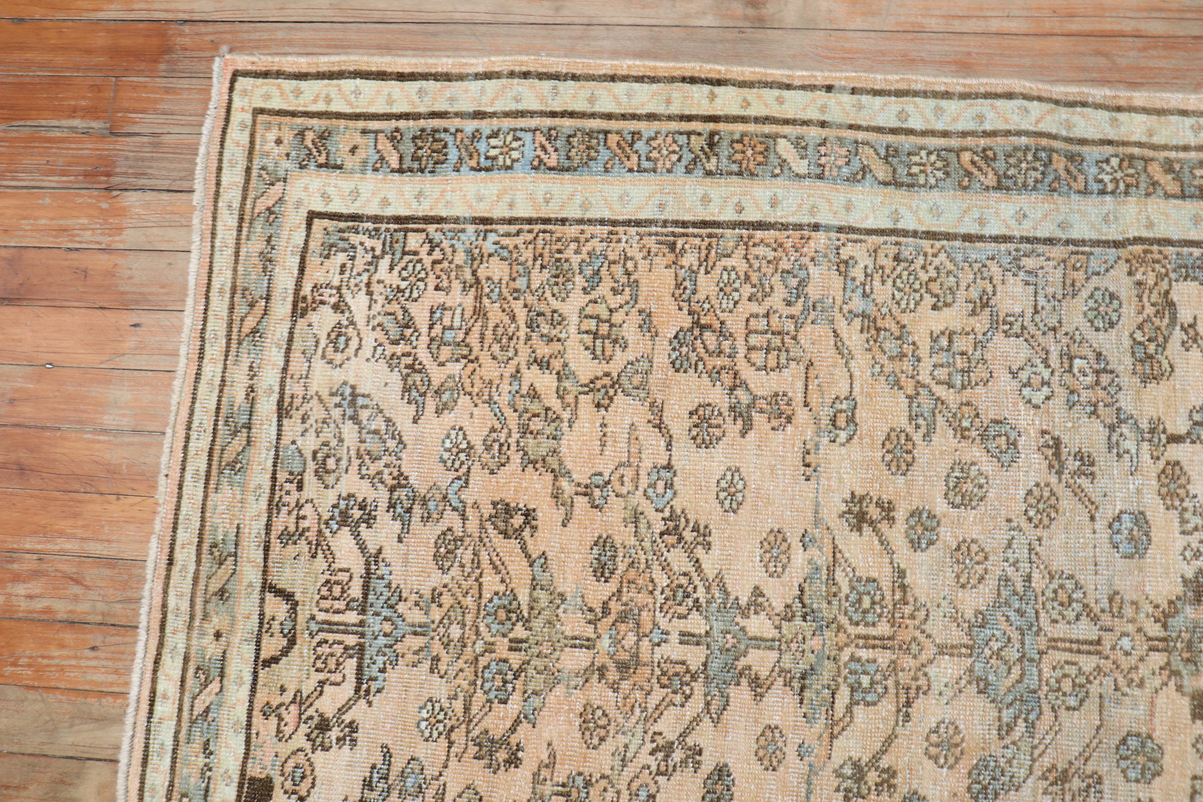 20th Century Scatter Size Antique Persian Throw Rug For Sale