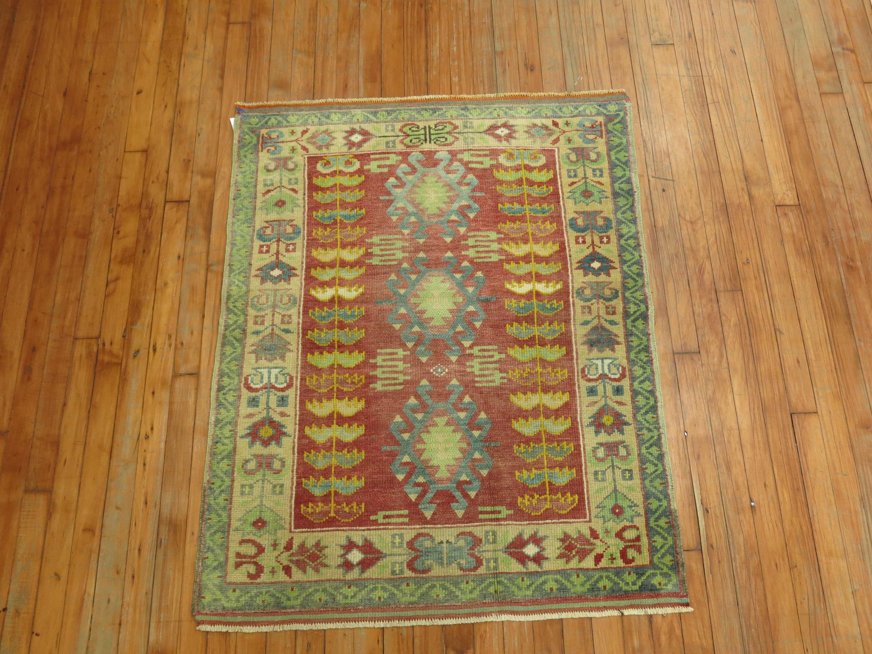 Egyptian Revival Scatter Size Turkish Rug For Sale