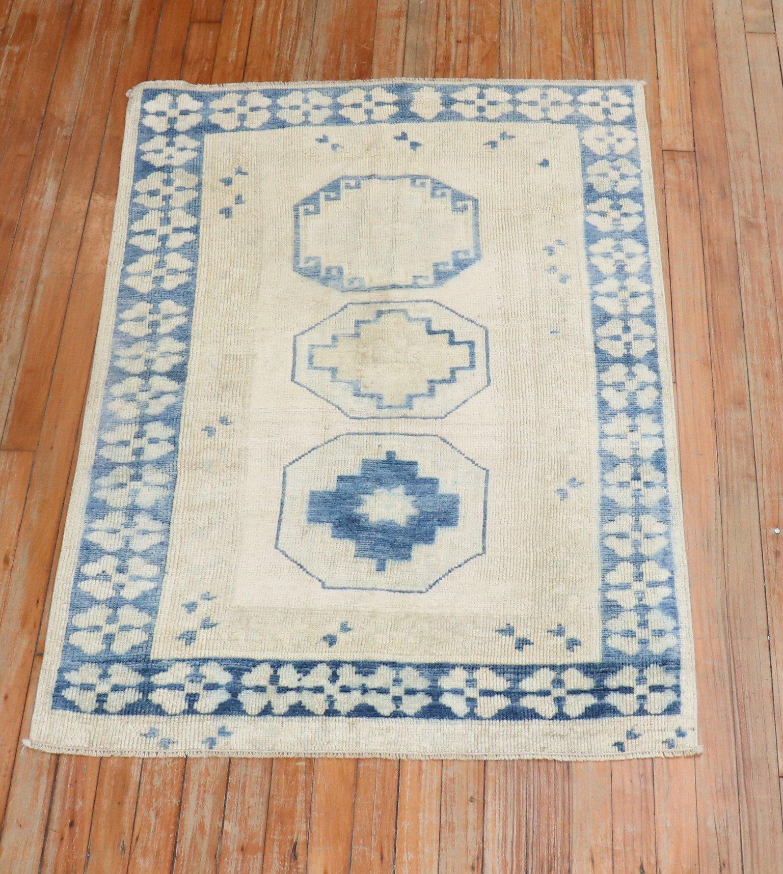 Country Scatter Turkish Anatolian 20th Century Rug