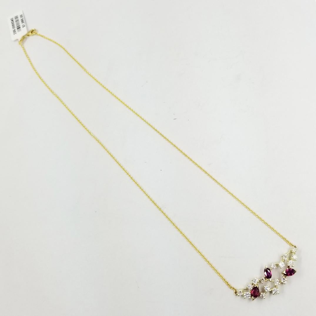 scattered diamond necklace