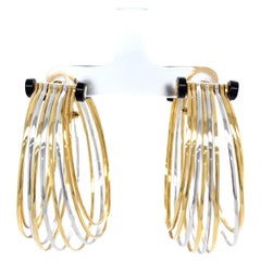 Scavia Italian Brand Earrings, Set in 18ct Yellow & White Gold, 26.30g