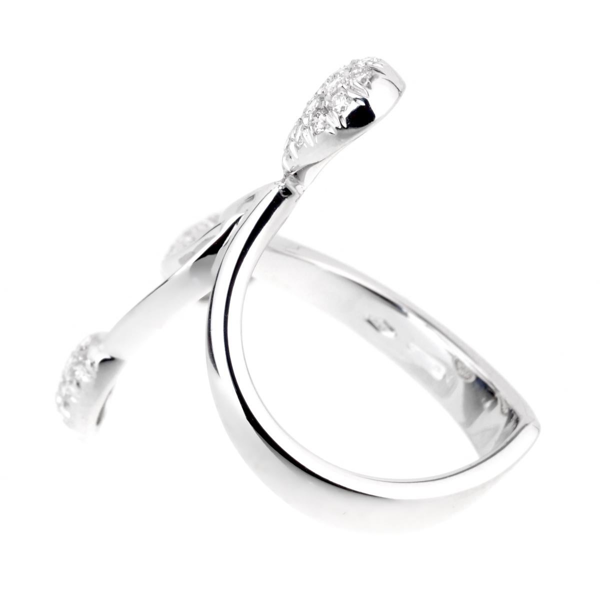 Round Cut Scavia White Gold Diamond Cocktail Ring For Sale