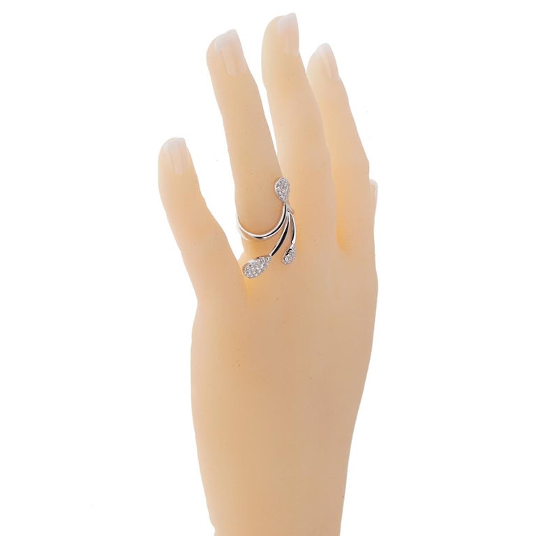 Scavia White Gold Diamond Cocktail Ring For Sale at 1stDibs