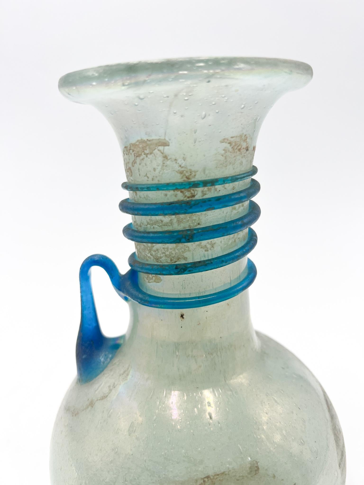 Vaso in vetro blu di Cenedese Scavo degli anni '50 in vendita 1