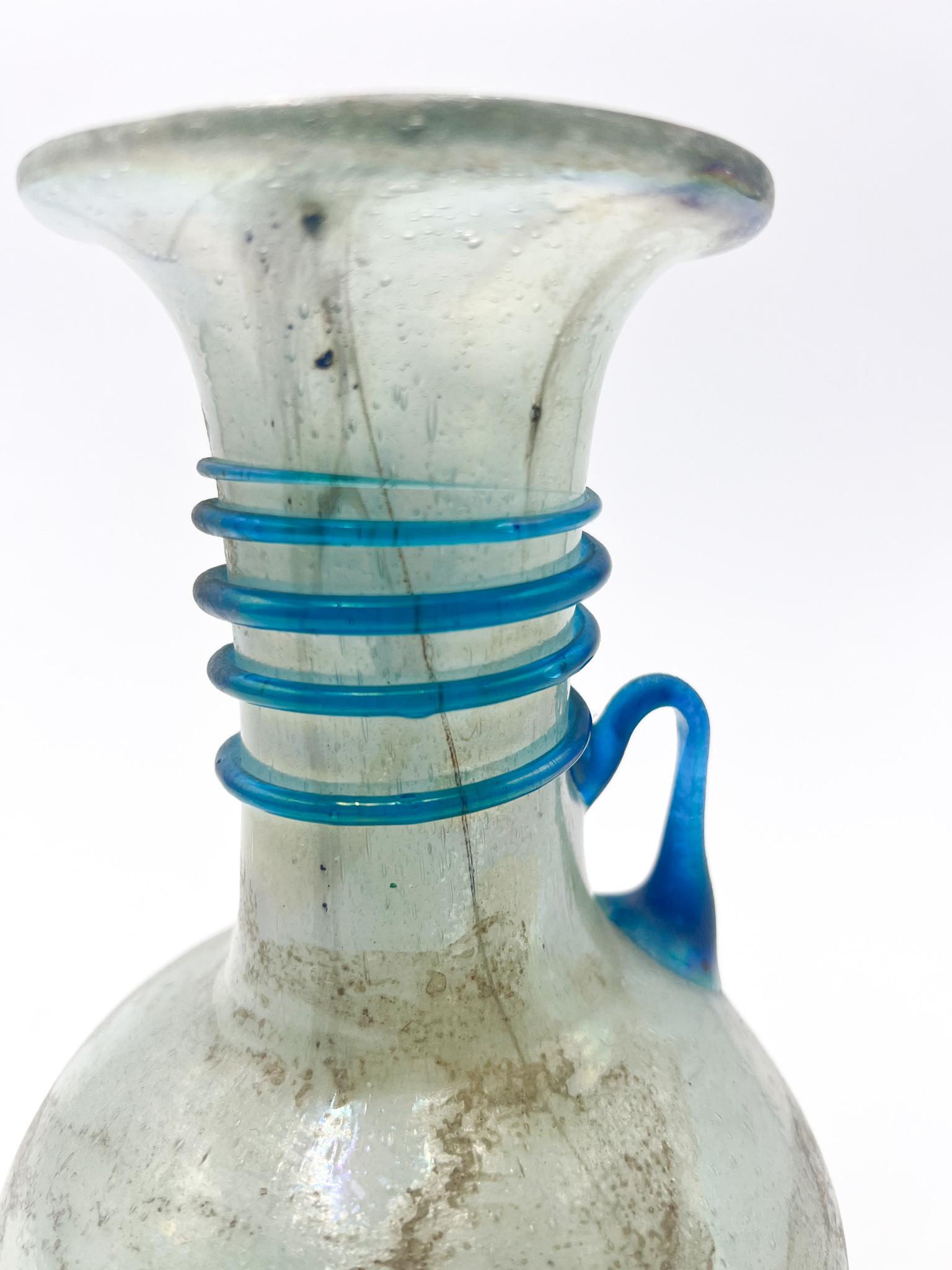 Scavo Cenedese vase en verre bleu des années 1950 en vente 6