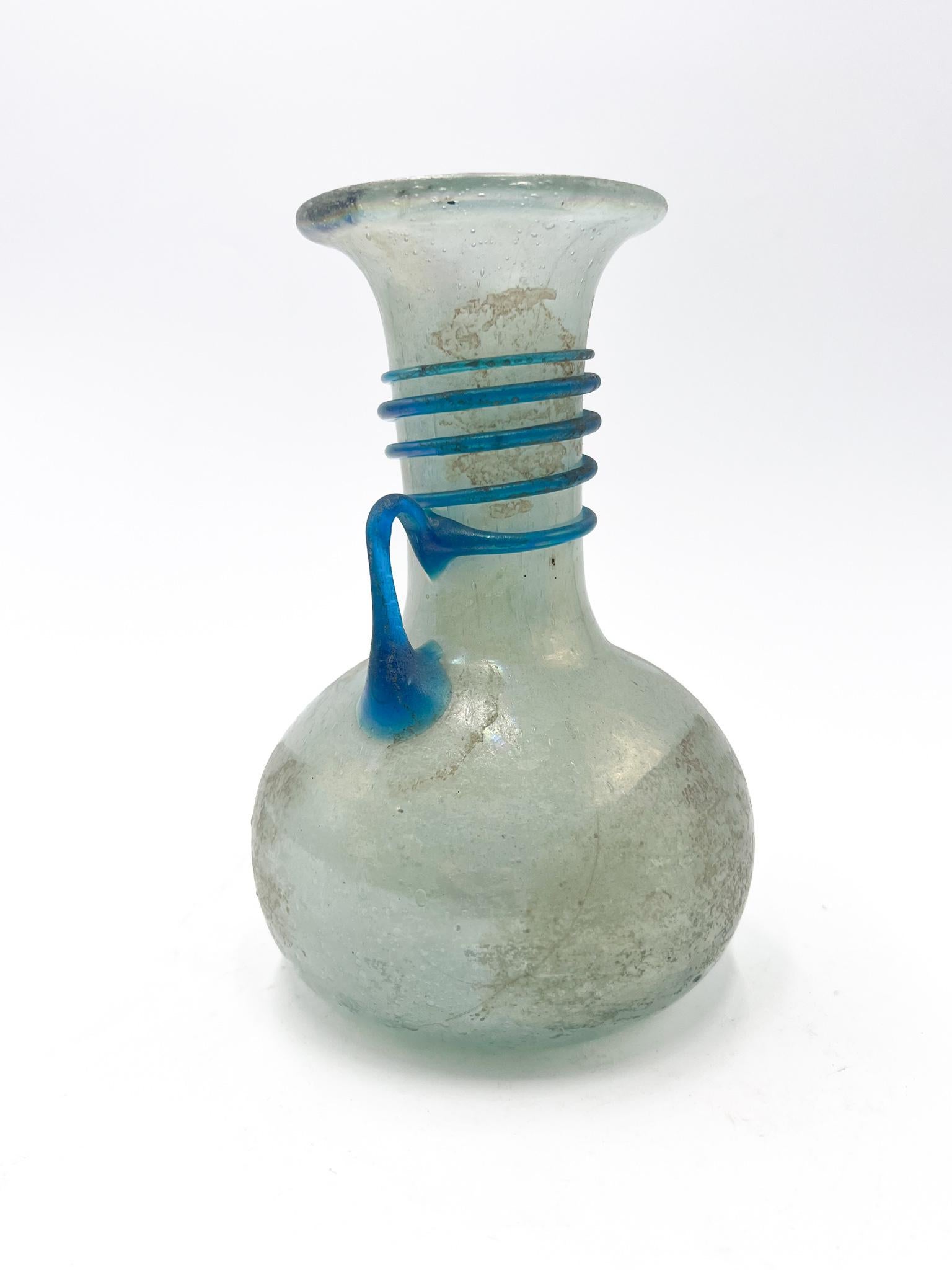 italien Scavo Cenedese vase en verre bleu des années 1950 en vente