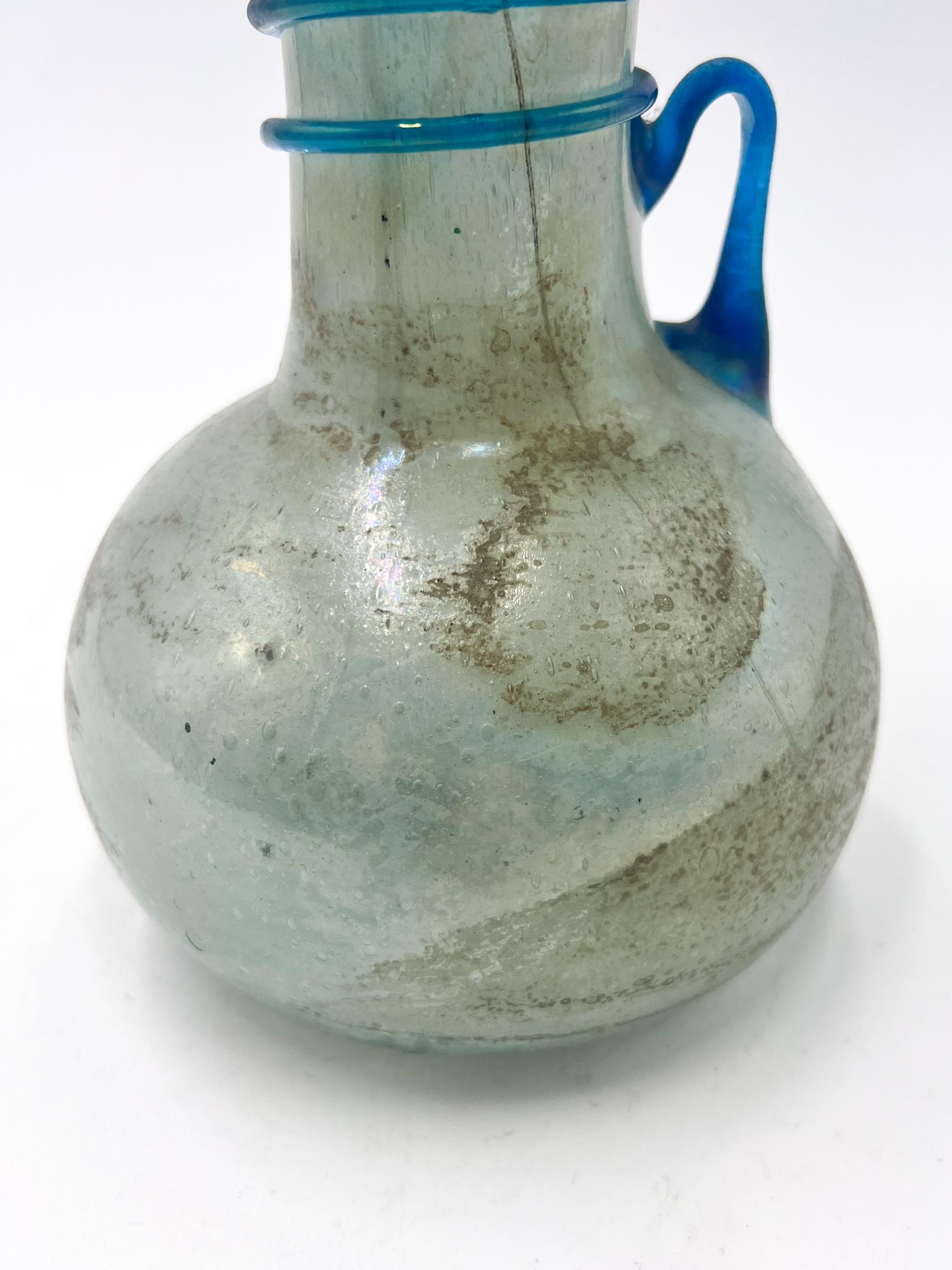 Milieu du XXe siècle Scavo Cenedese vase en verre bleu des années 1950 en vente