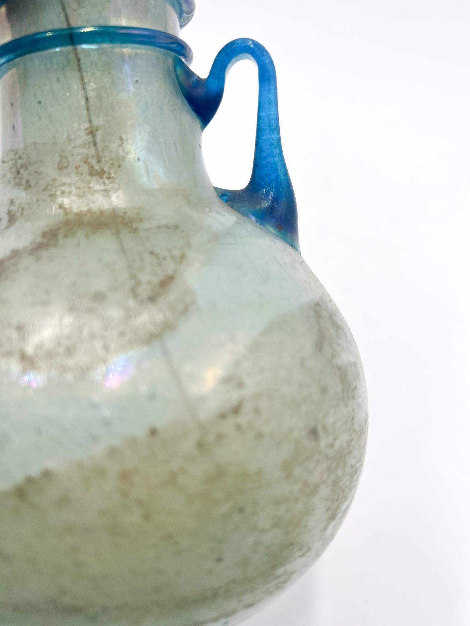 Scavo Cenedese vase en verre bleu des années 1950 en vente 2