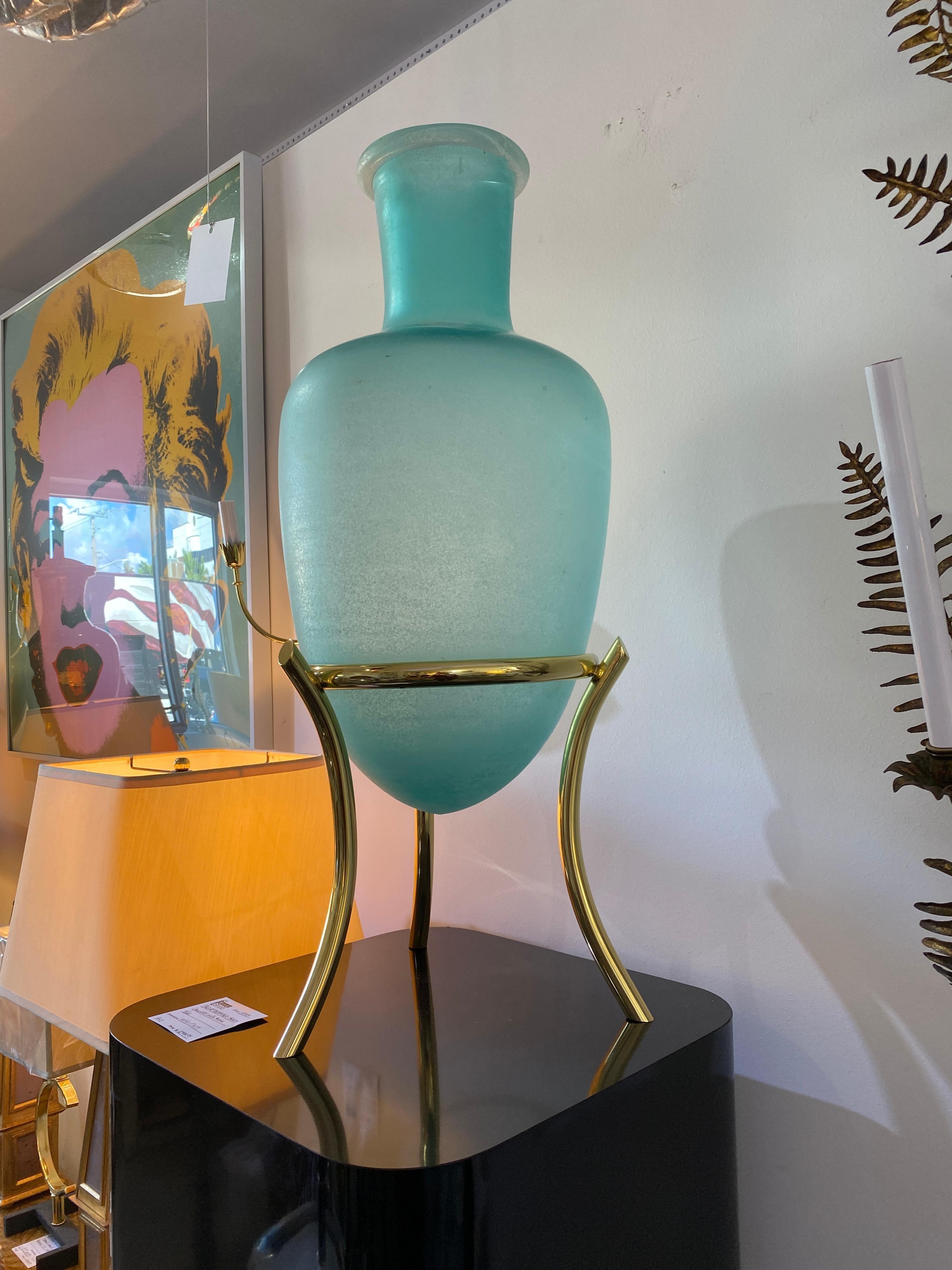 Scavo Corroso Murano Glass Amphora 6