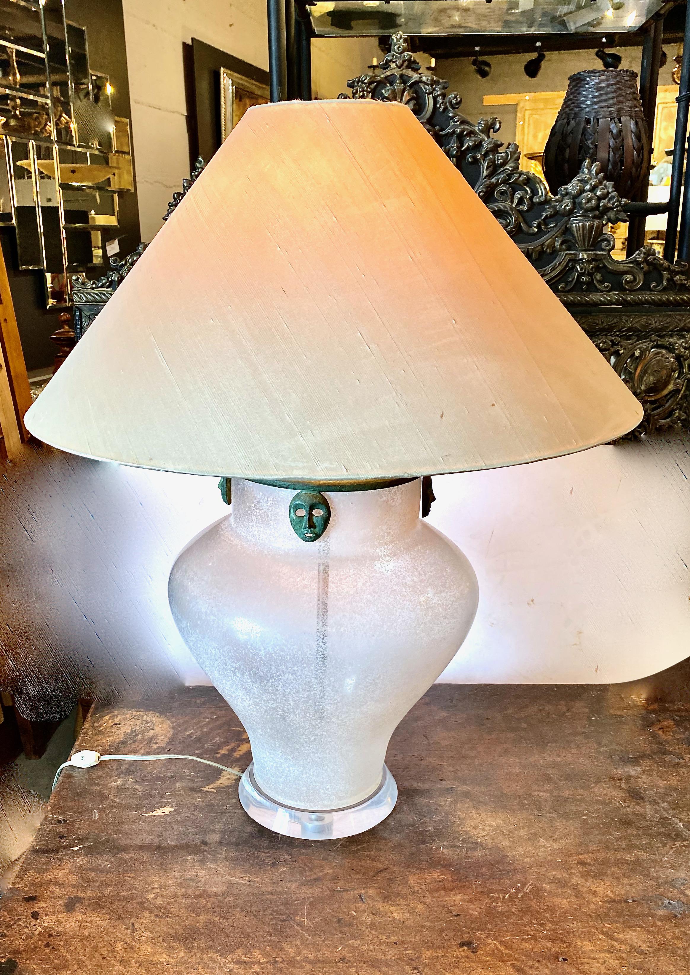 Romain classique Lampe de Murano Scavo Corroso en vente