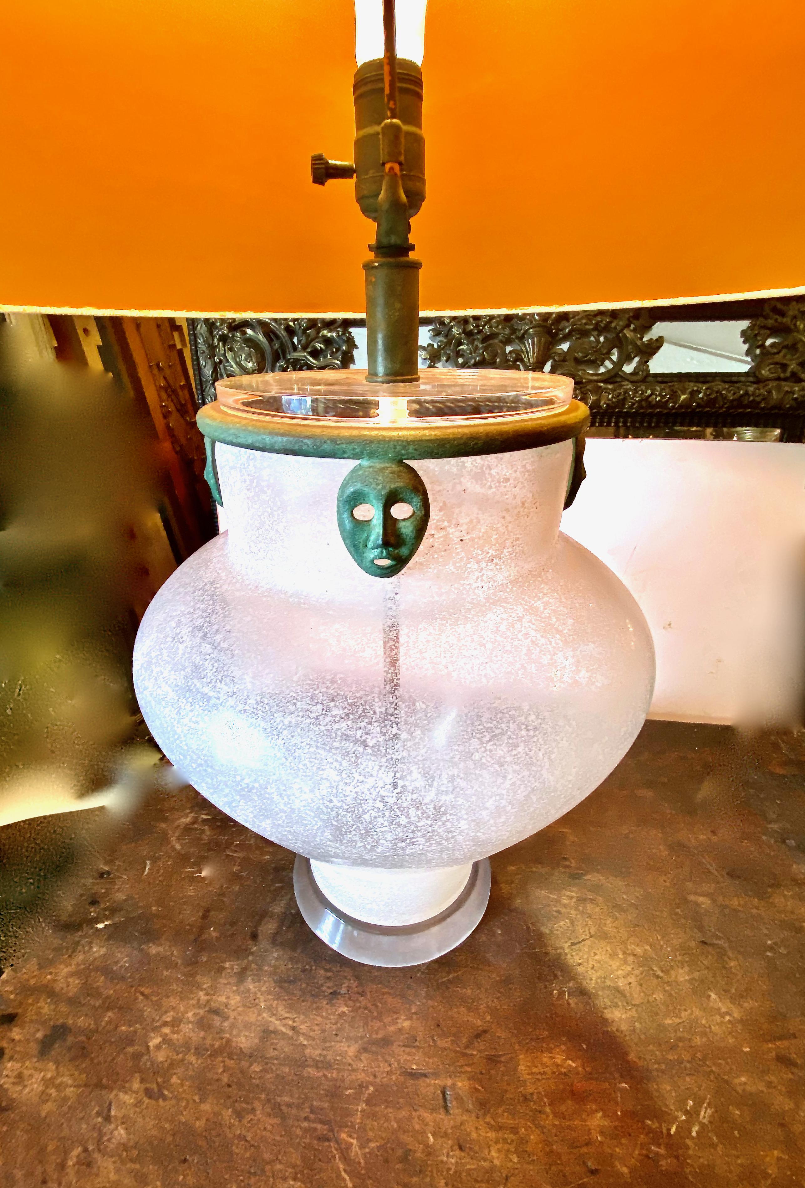 Fin du 20e siècle Lampe de Murano Scavo Corroso en vente