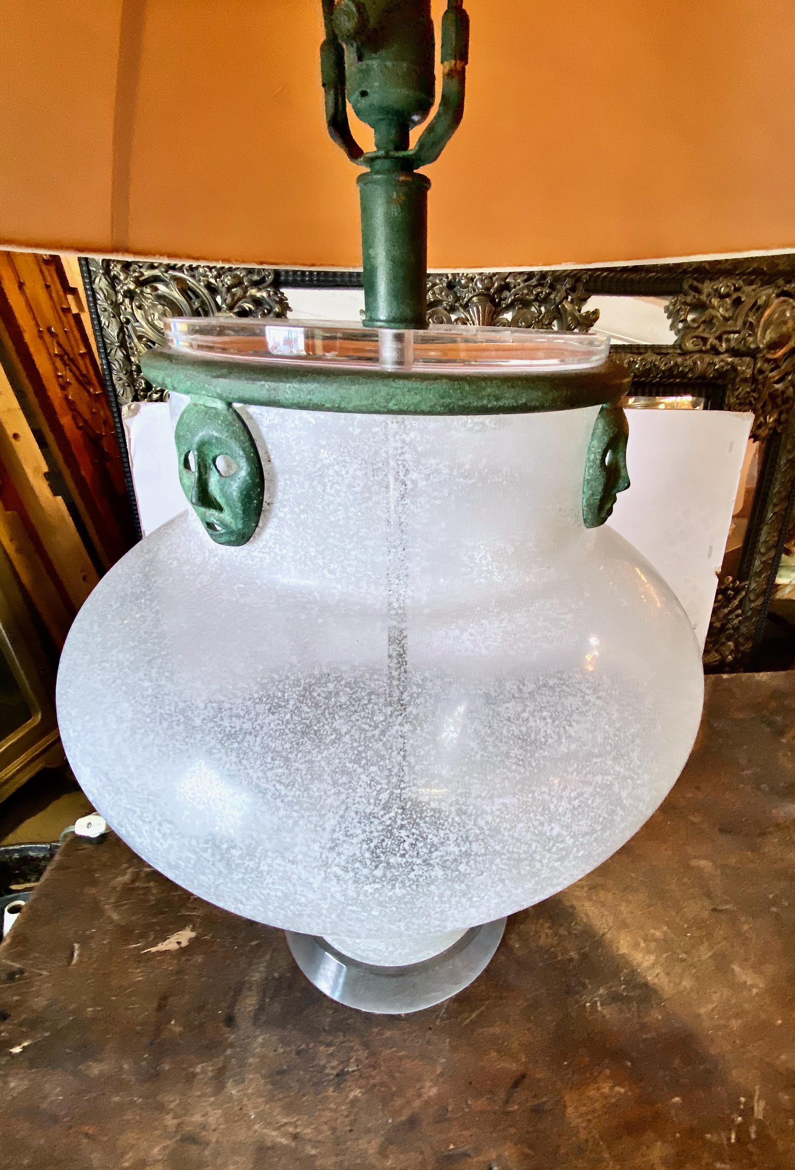 Scavo Corroso Murano Lamp For Sale 1