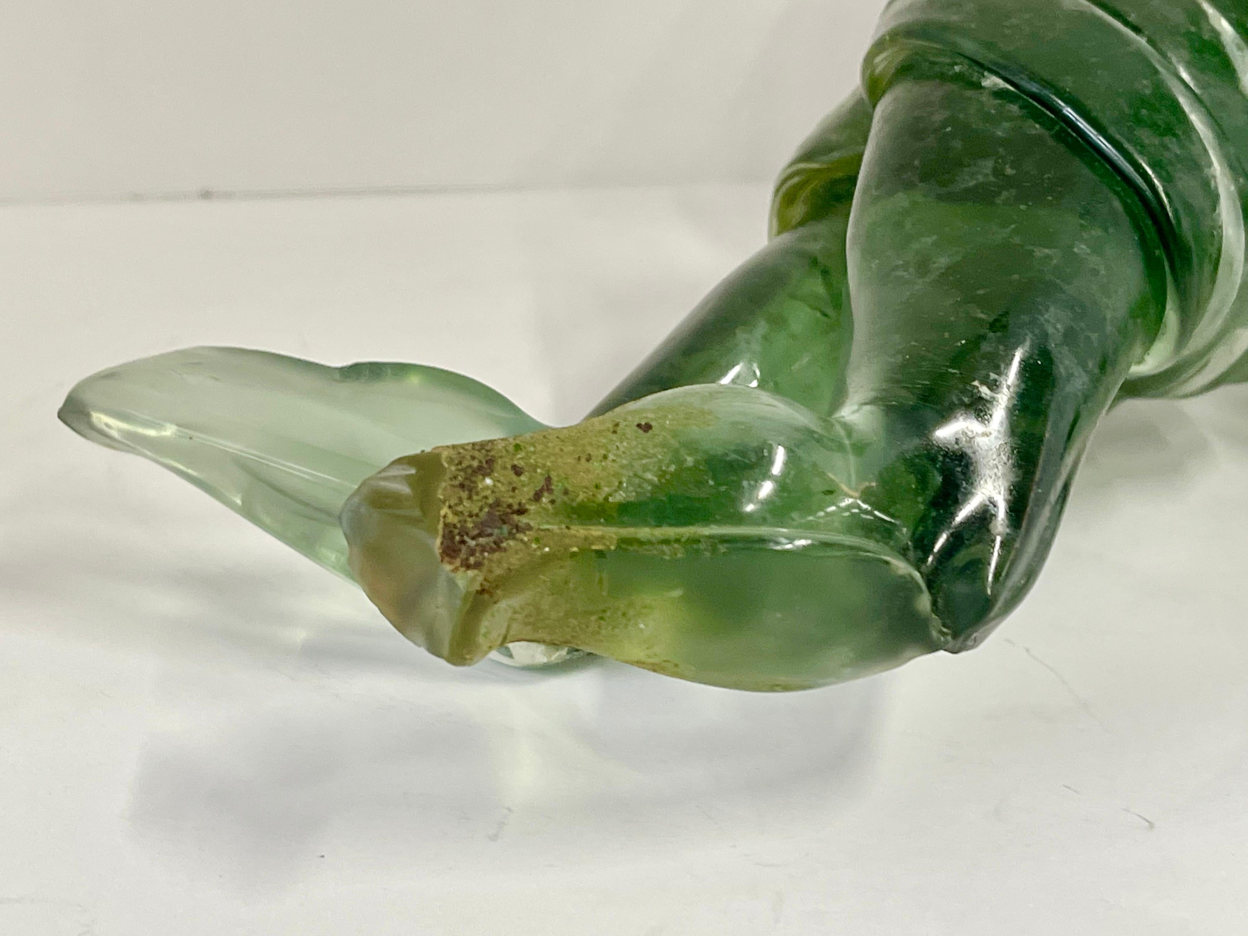 Hand-Crafted Scavo Glass Figure of a Jester For Sale