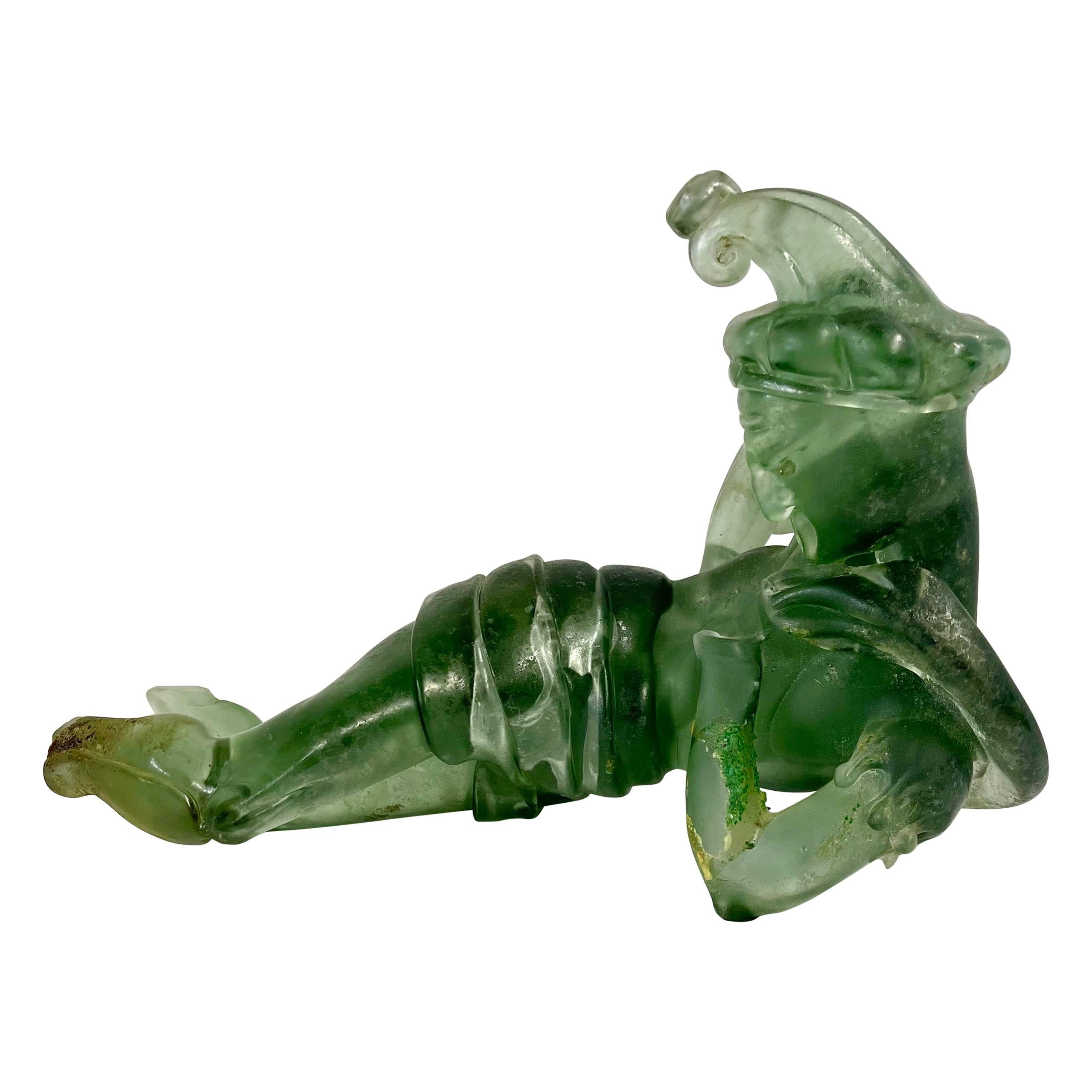 Scavo Glass Figure of a Jester For Sale