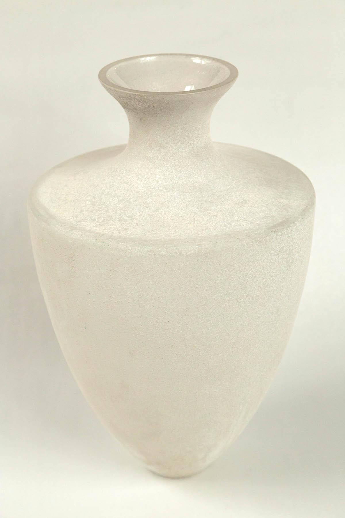 italien Vase en verre Scavo de Seguso, Murano, Italie, 20ème siècle en vente