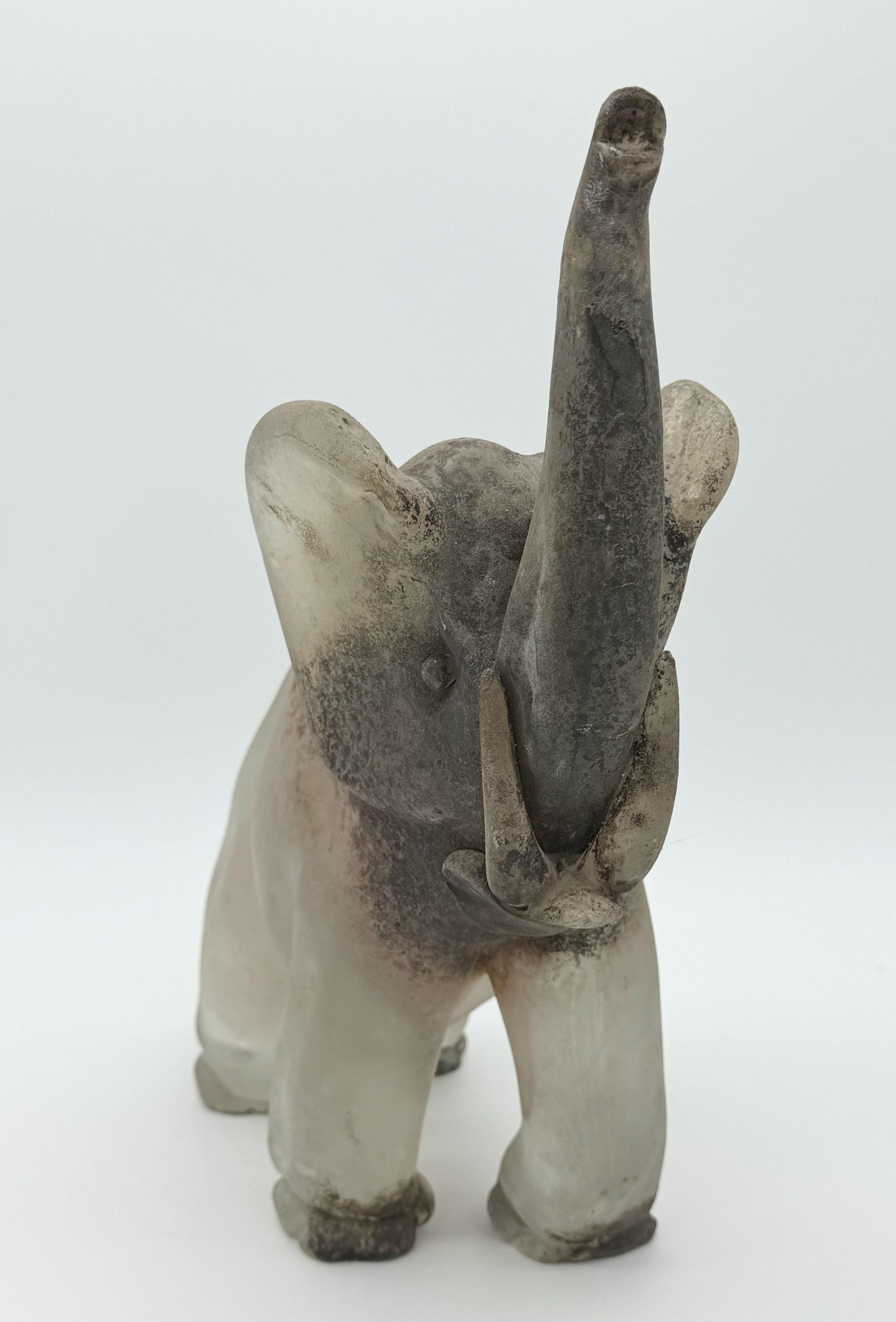 Mid-Century moderno Elefante in vetro di Murano Scavo di Ermanno Nason e Cenedese in vendita