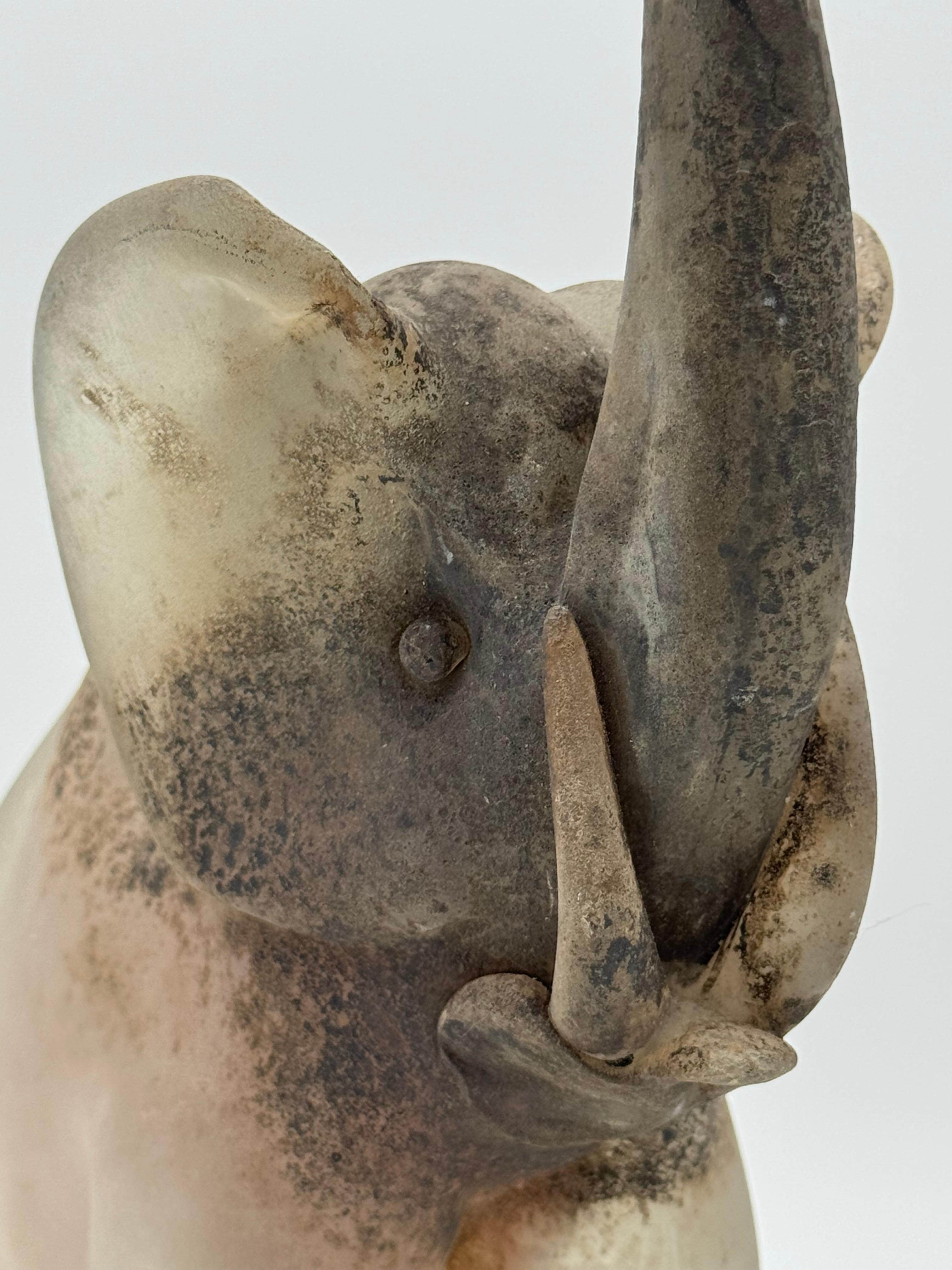 Italiano Elefante in vetro di Murano Scavo di Ermanno Nason e Cenedese in vendita