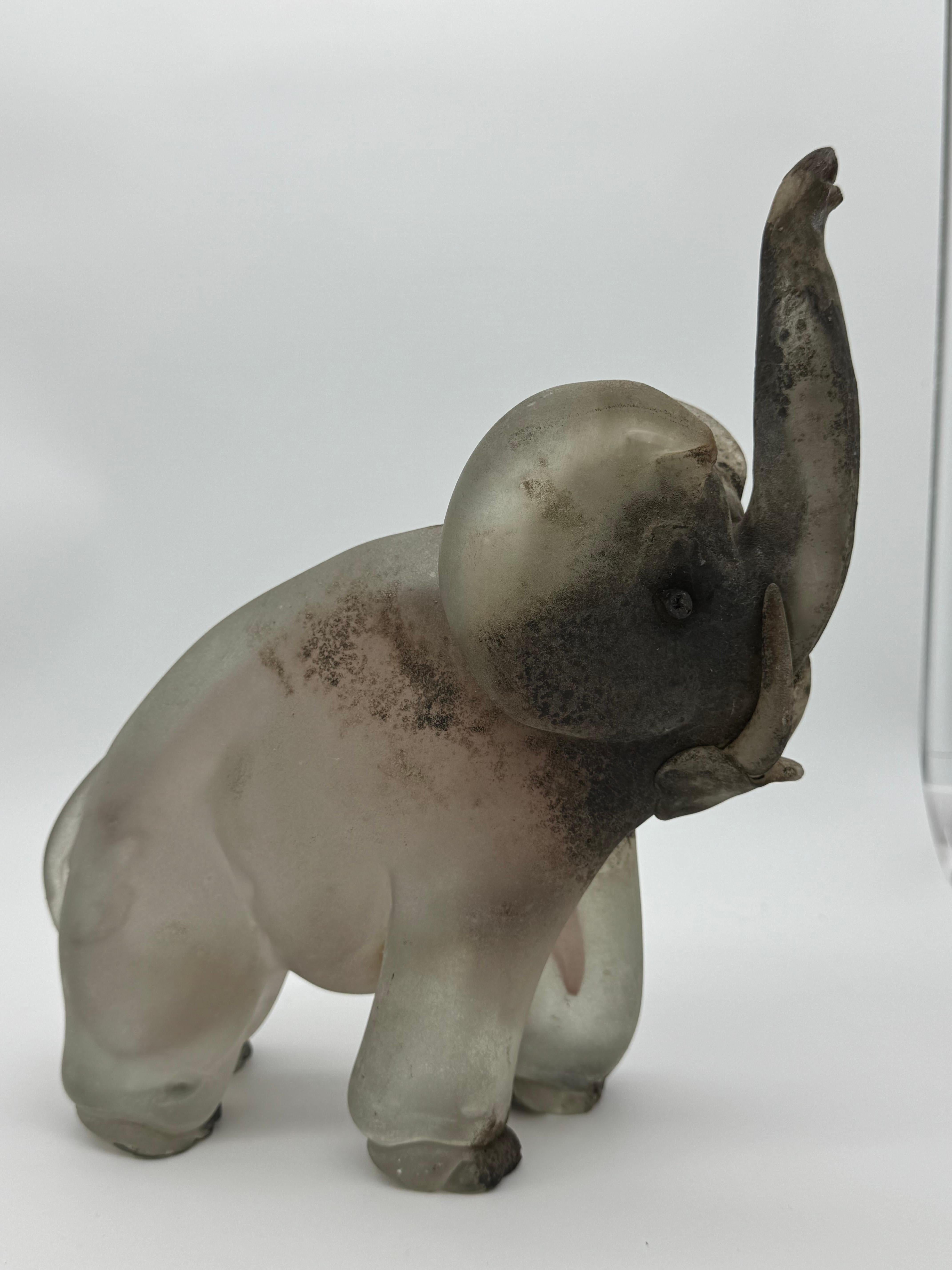 Elefante in vetro di Murano Scavo di Ermanno Nason e Cenedese In condizioni buone in vendita a CABA, AR