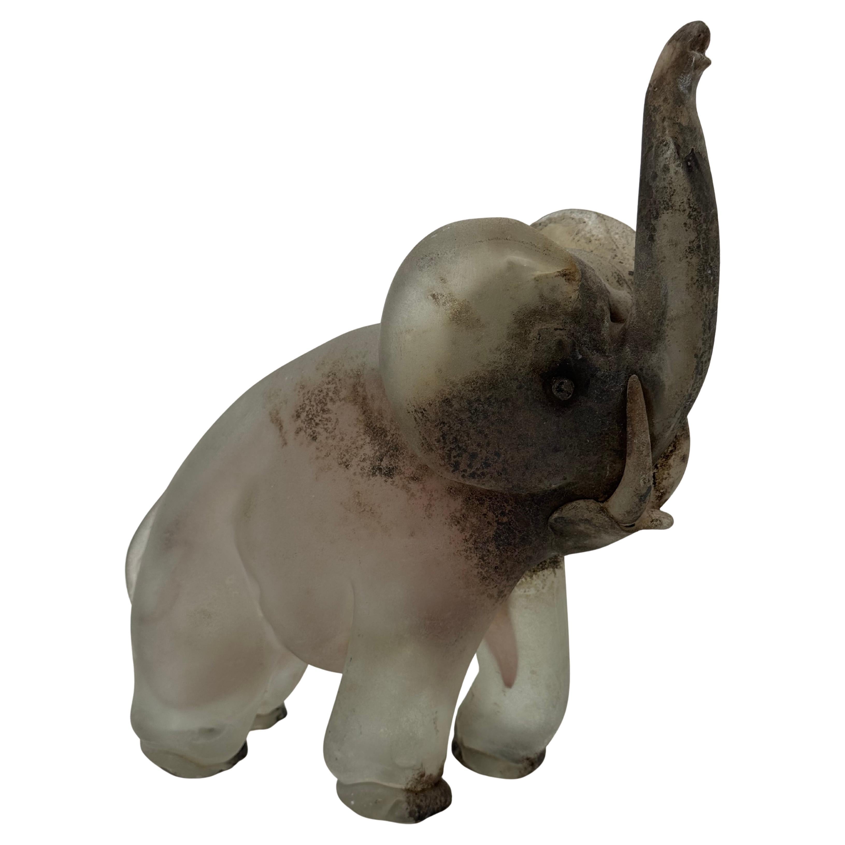 Elefante de cristal de Murano Scavo de Ermanno Nason y Cenedese
