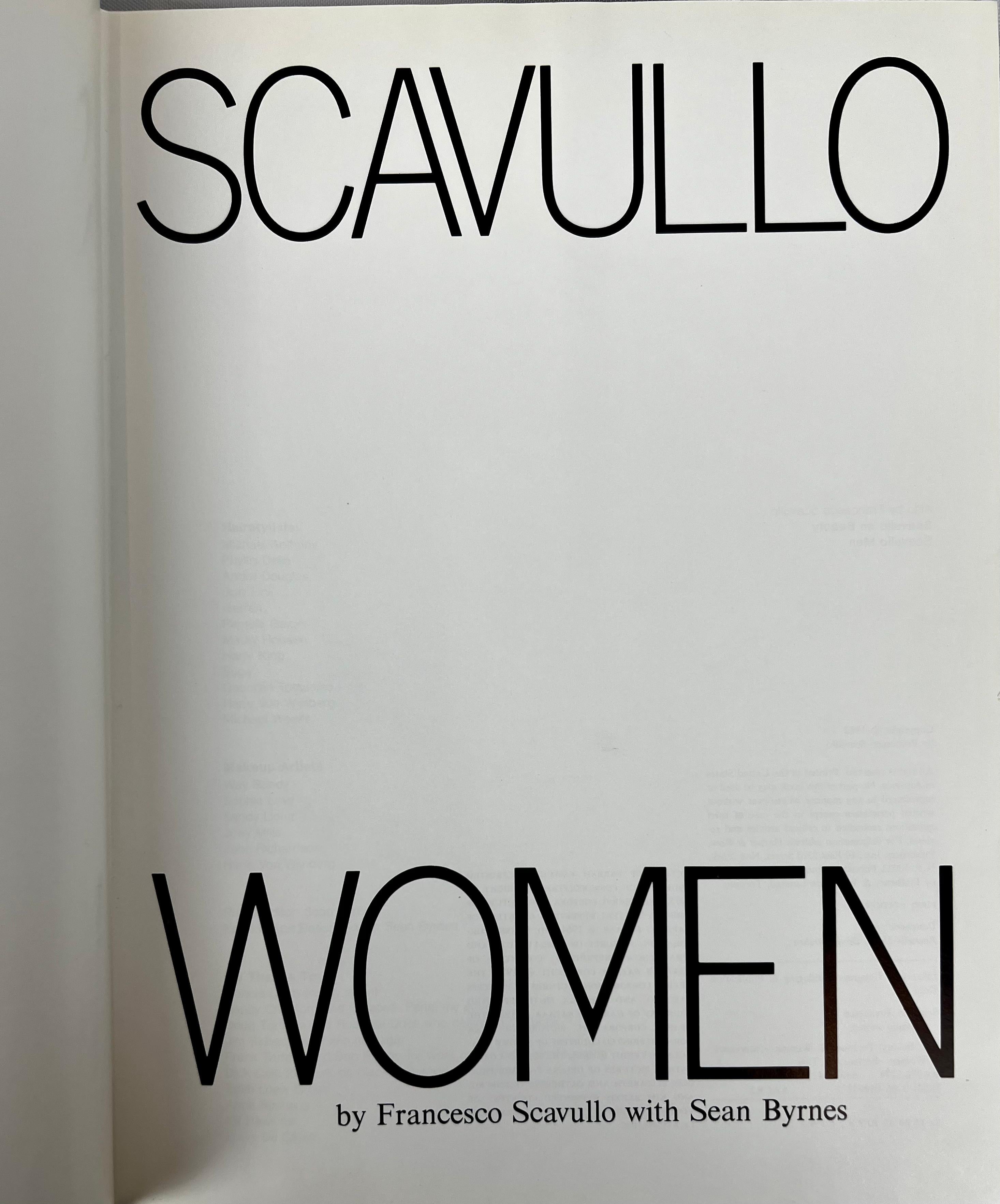 Scavullo Women published in 1982 by Harper & Row, New York. Written by Francesco Scavullo, with 46 of his portraits and candid interviews. The black cloth bound book with its original paper dust cover contains 187 pages. 
