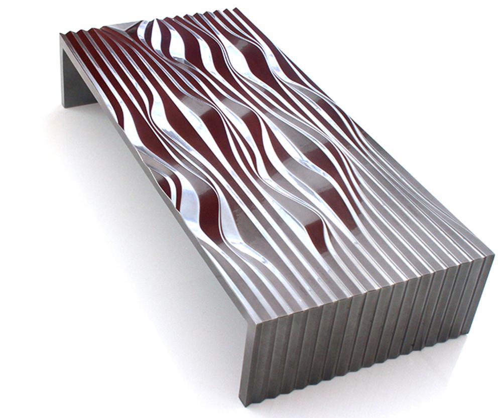 Peint Table « S.ce Silver » d'Andrea Macruz, design contemporain brésilien en vente