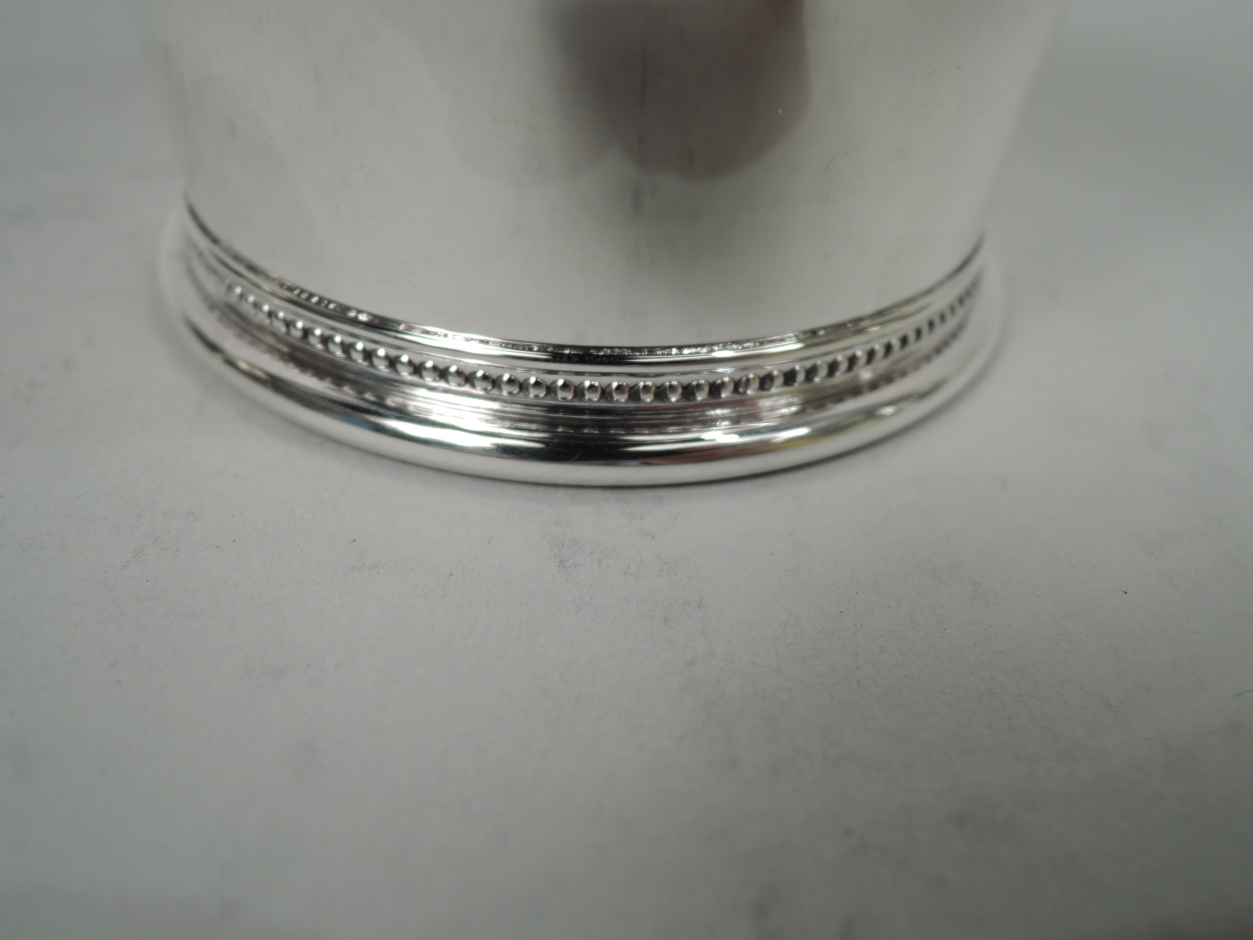 Modern Scearce Reagan Booming Eighties Sterling Silver Mint Julep Cup For Sale